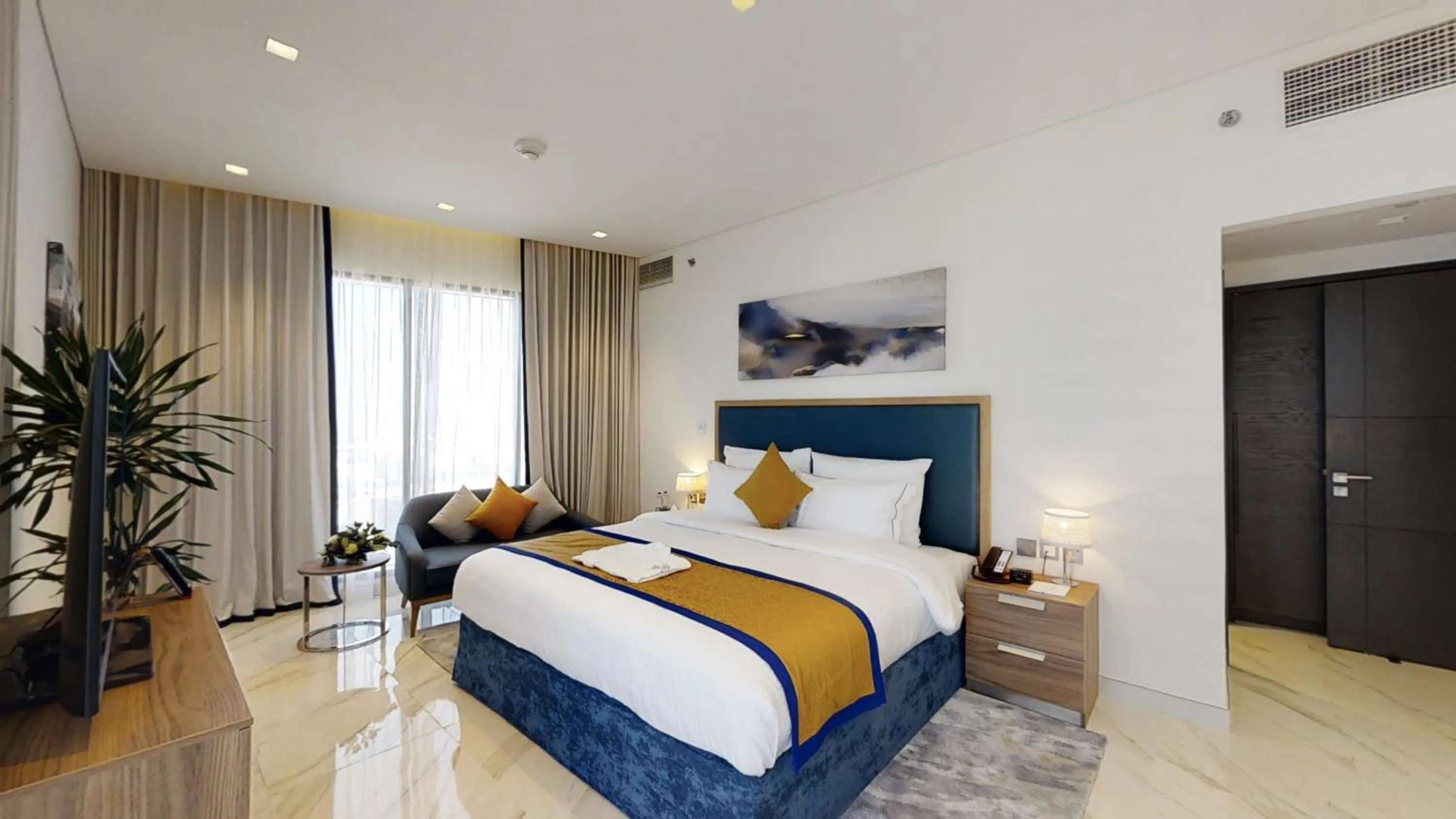 Photo of the whole room, Bed in SUHA Mina Rashid Hotel Apartments