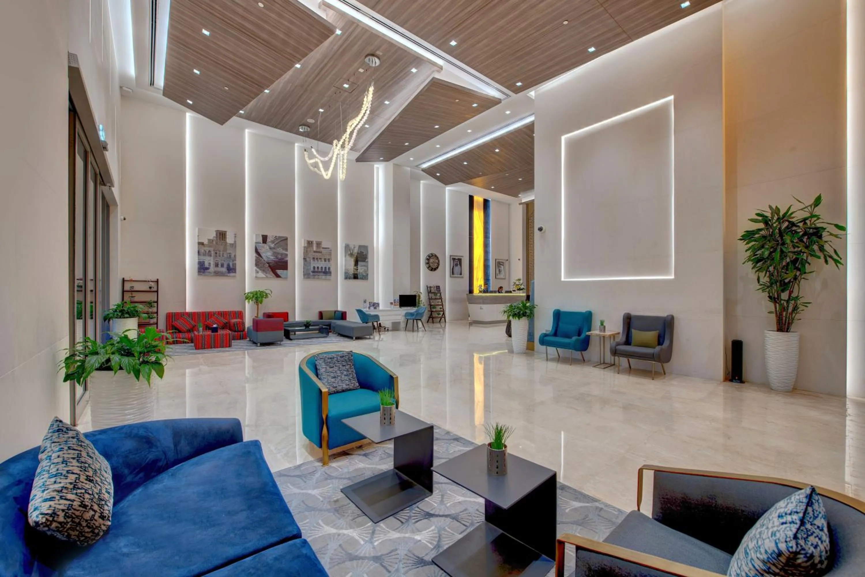 Lobby or reception in SUHA Mina Rashid Hotel Apartments