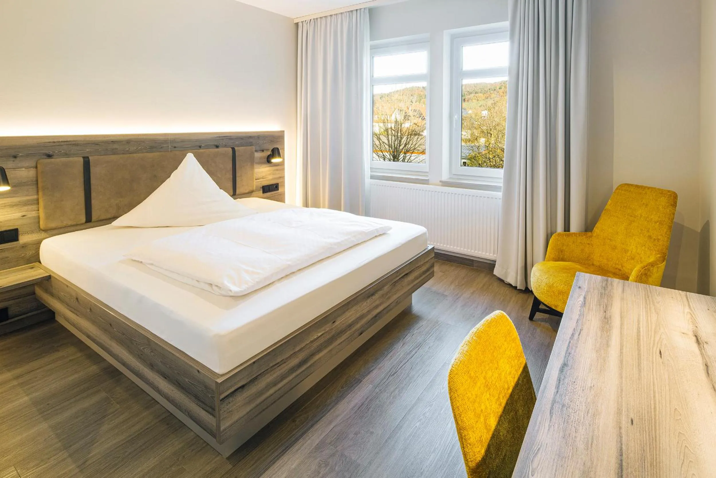 Bed in Hotel Sonne Rudersberg