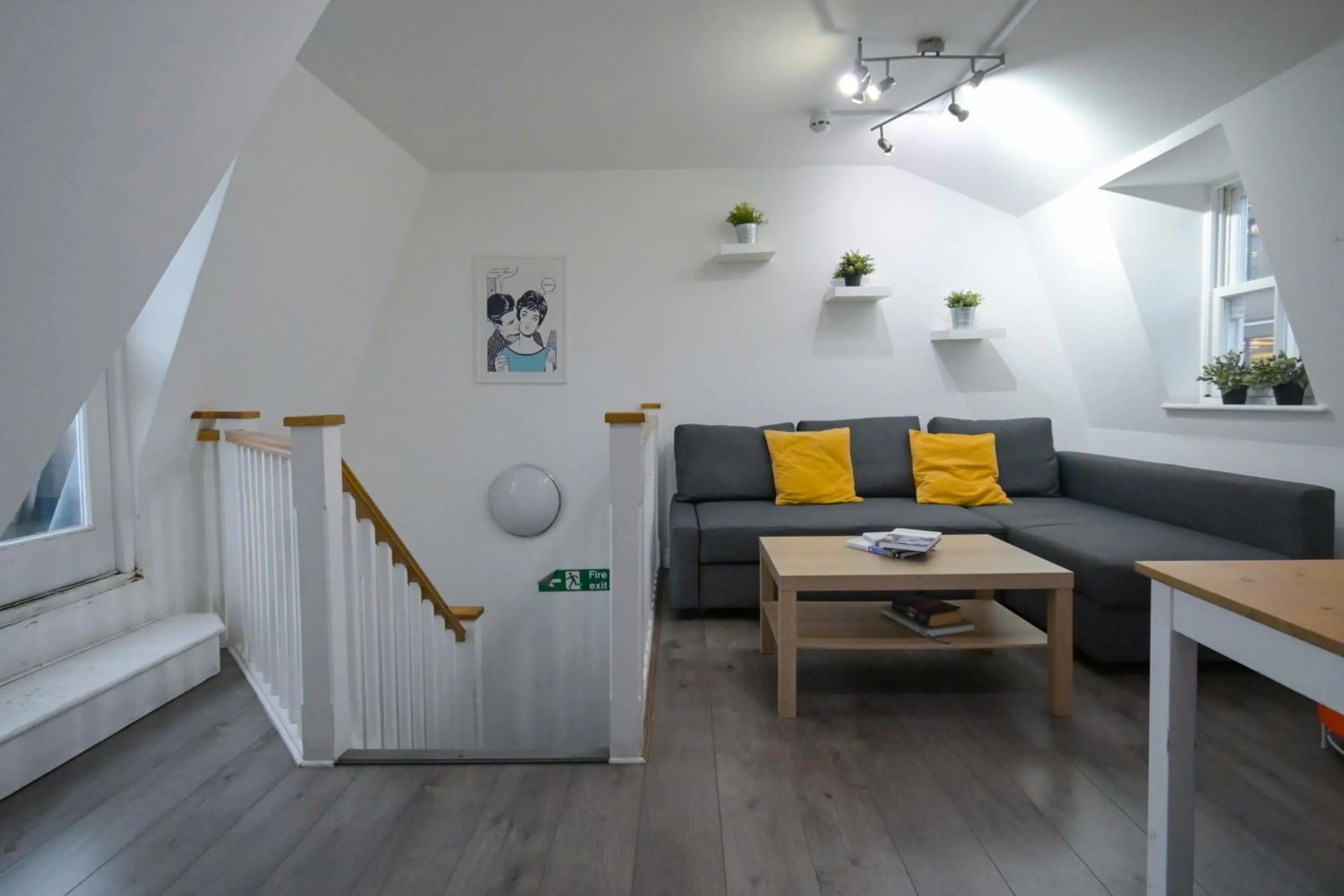 Seating area in Charlotte Street Rooms by News Hotel