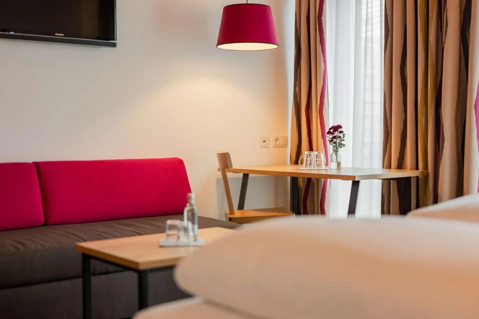 Seating area, Bed in Gasthof Krone