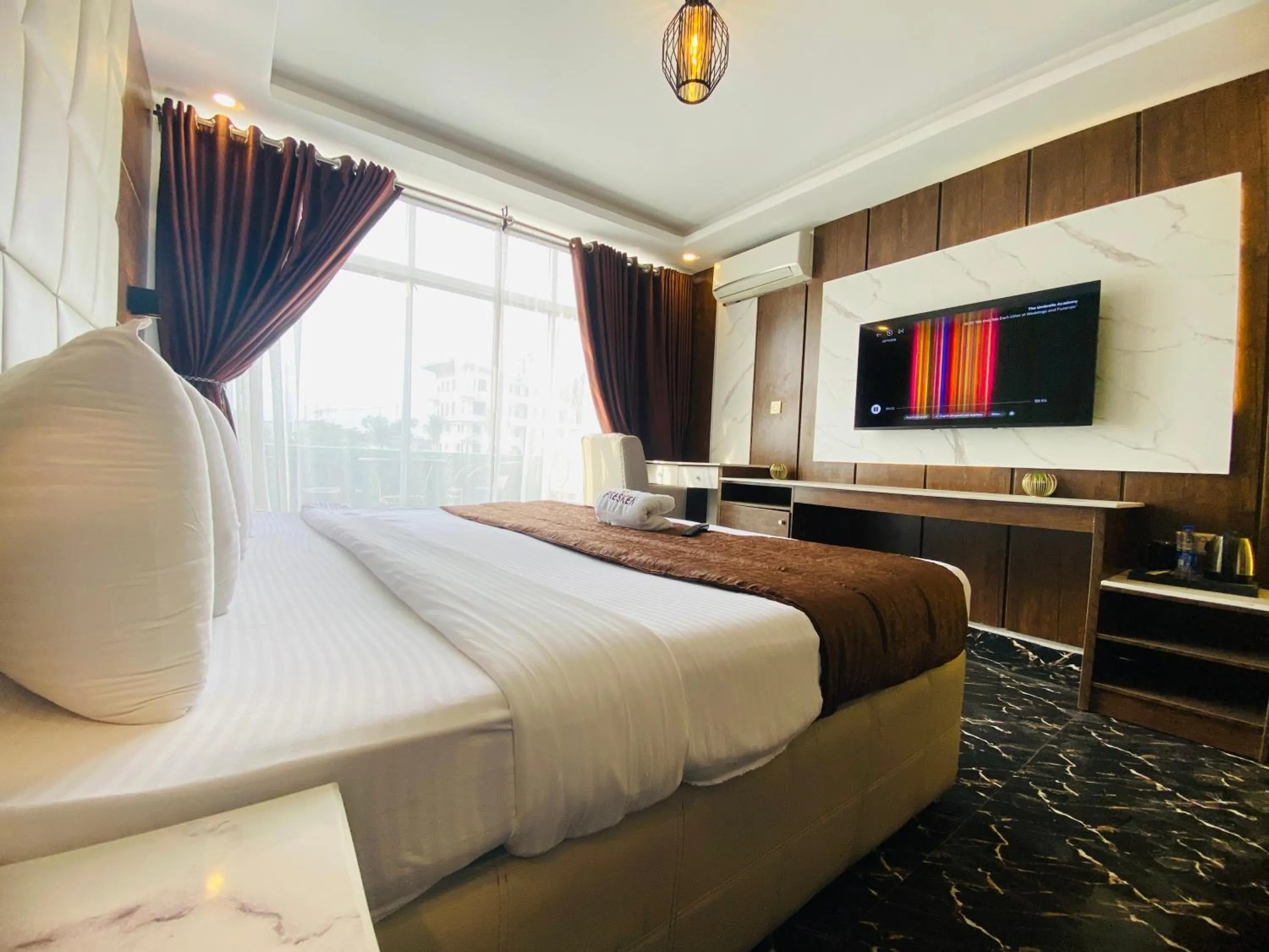 Bed in Presken Hotel Victoria Island, Bishop Oluwole