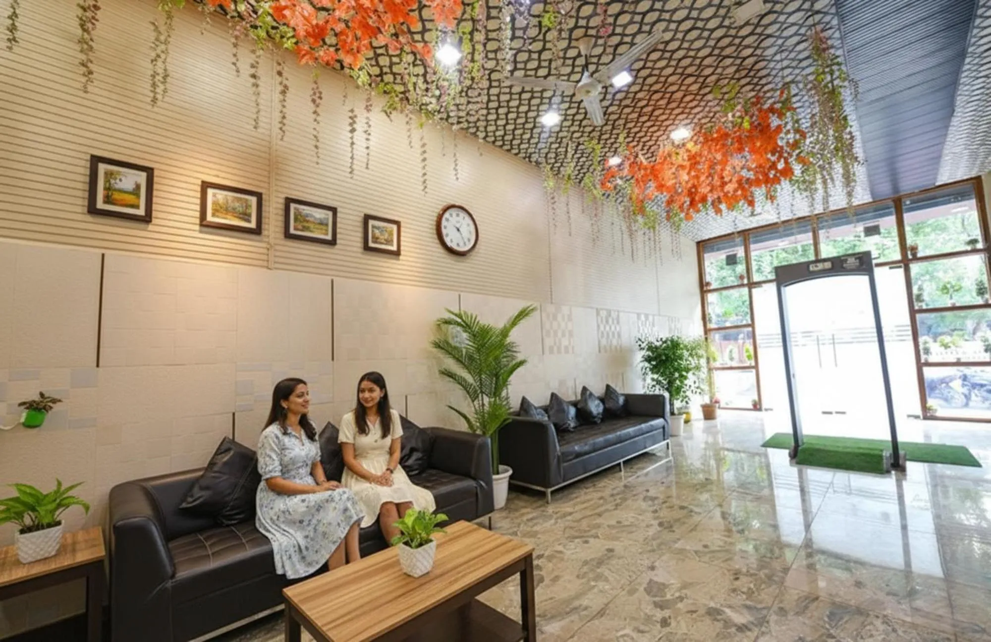 Seating area in FabHotel The Crystal Palace Rohini