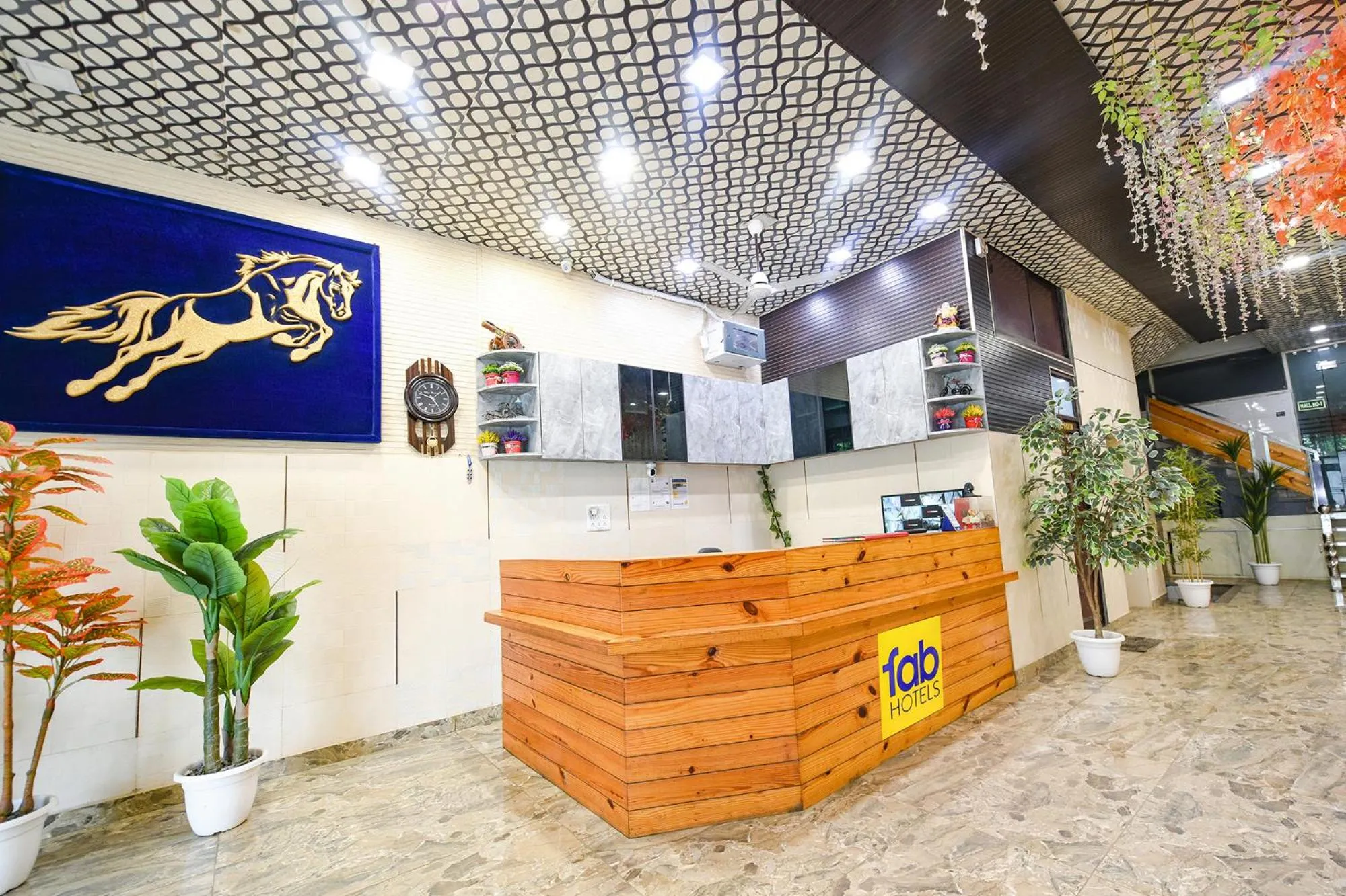 Lobby or reception in FabHotel The Crystal Palace Rohini