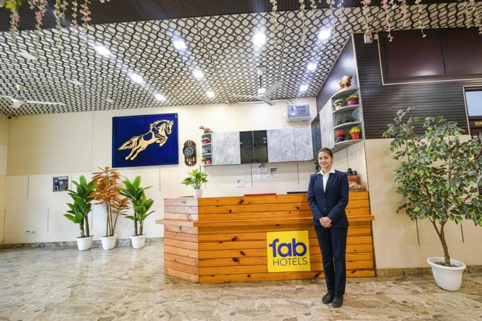 Lobby or reception in FabHotel The Crystal Palace Rohini