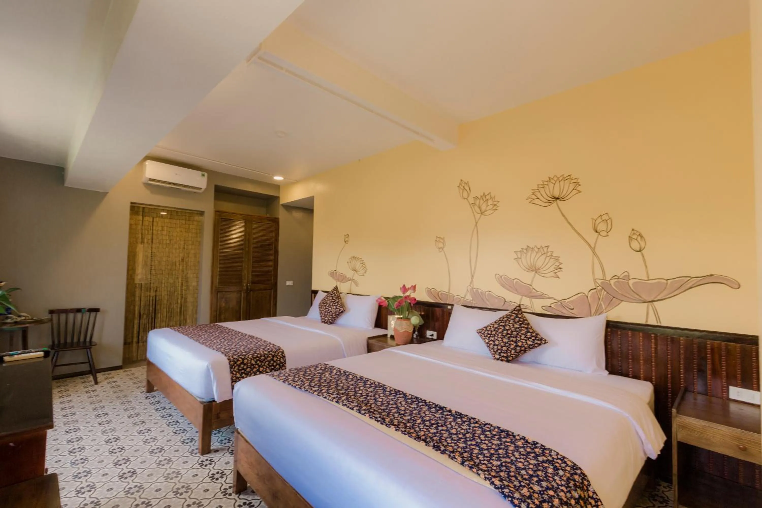 Deluxe Family Room Balcony with Mountain View in Tam Coc Lion Kings Hotel & Resort Ninh Binh
