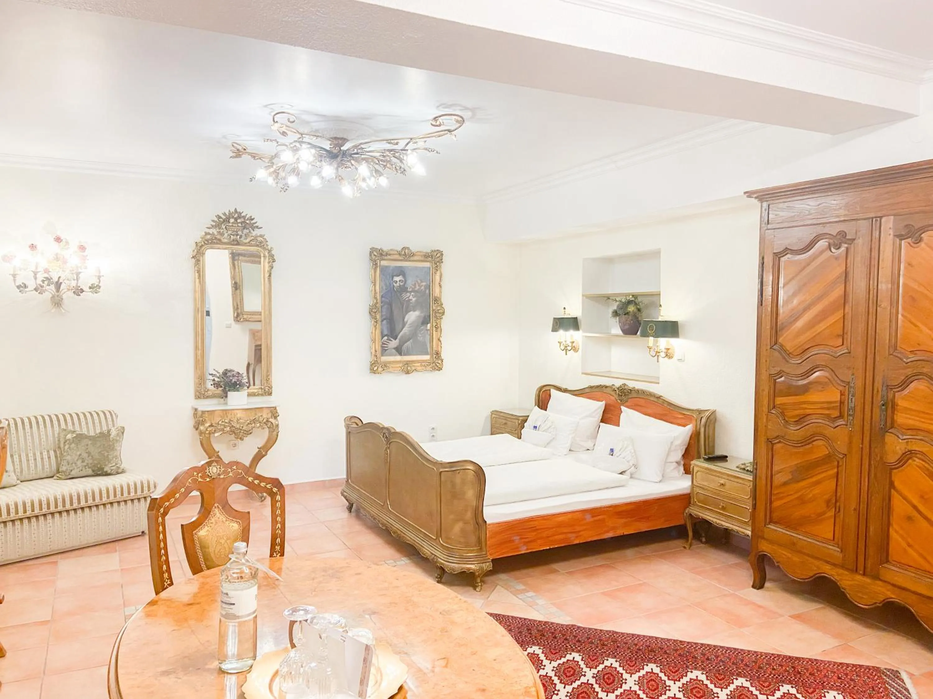 Bed in Hotel Rotdorn