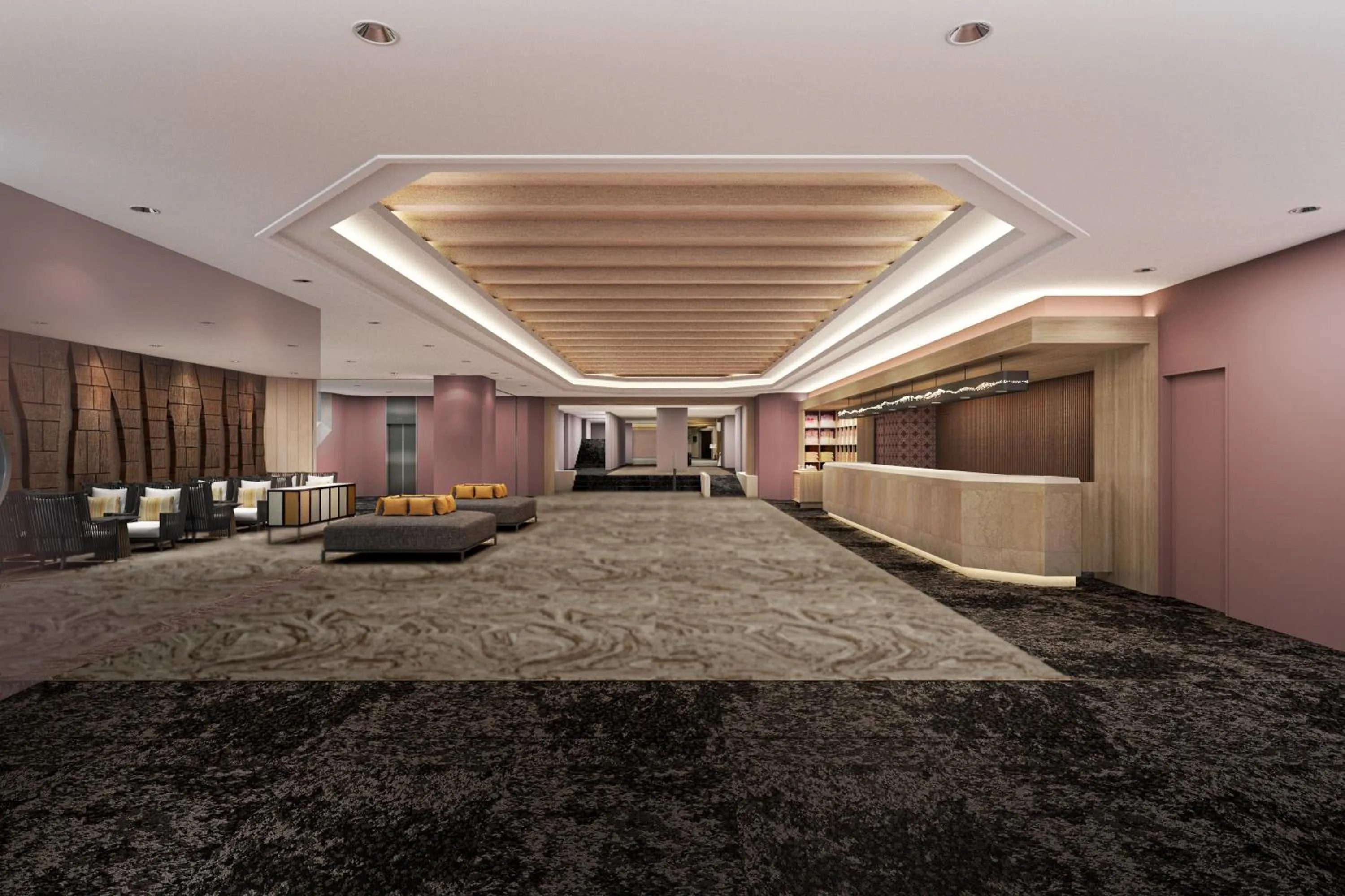 Lobby or reception in KAMENOI HOTEL Kusatsu Resort