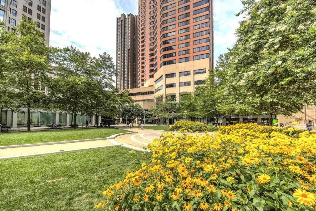 Quiet street view in Harbor apartments Free indoor Parking