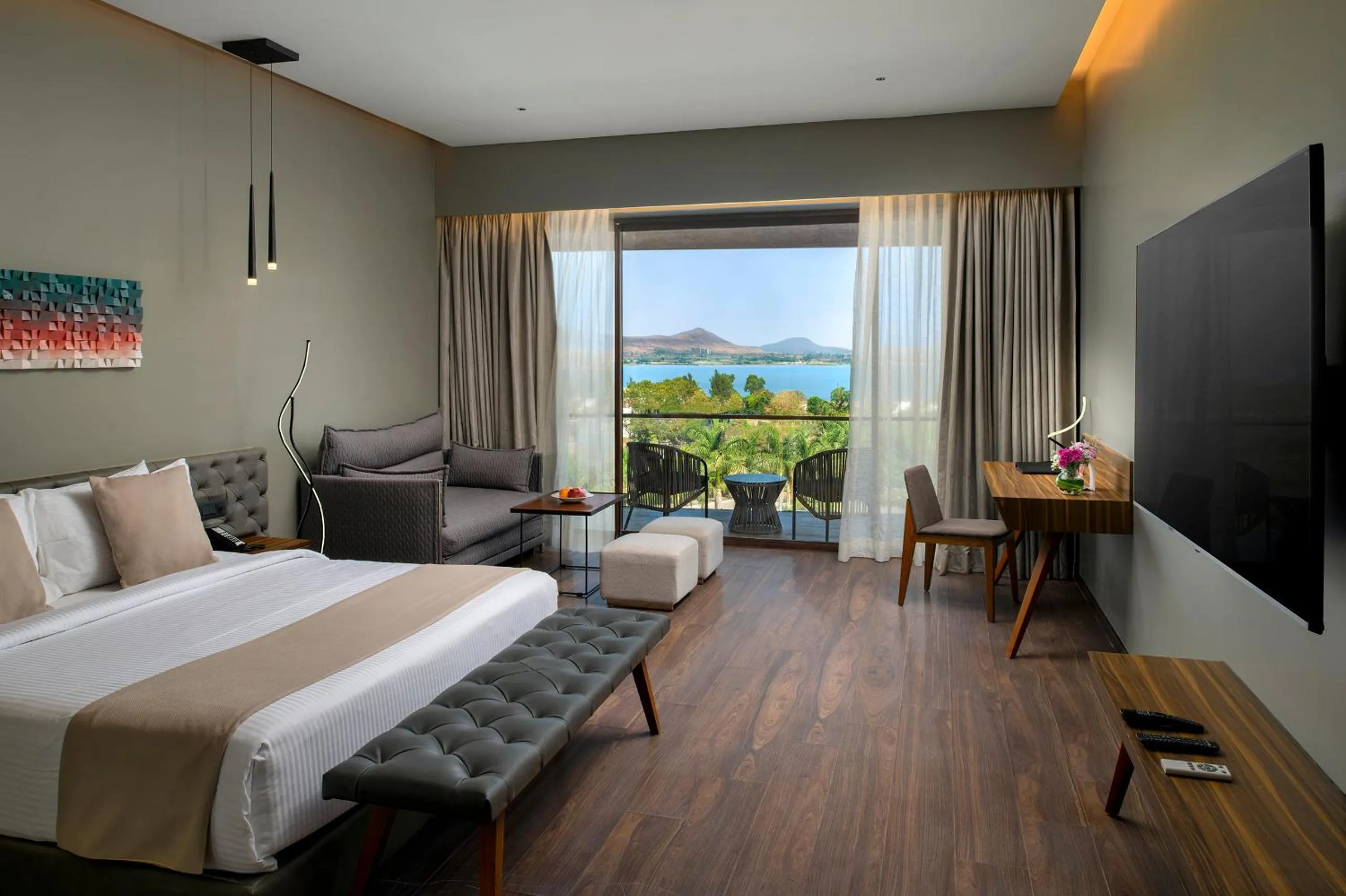 Bed in Aria Resort & Spa