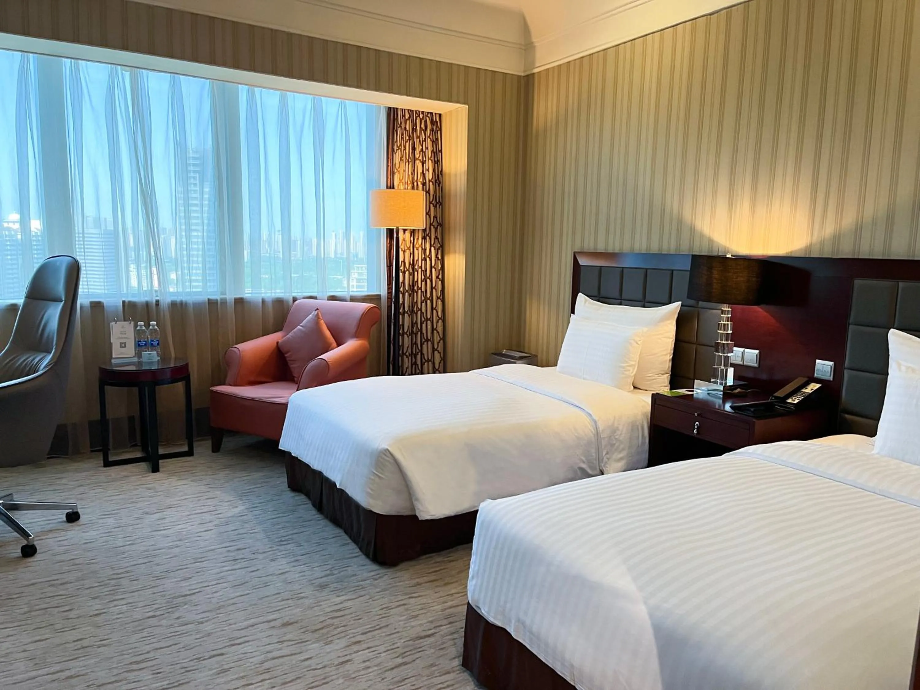 Bed in Wuhan Jin Jiang International Hotel