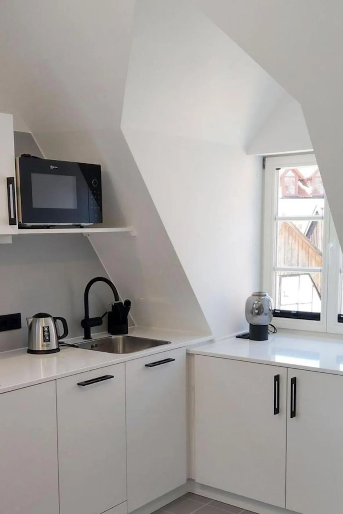 Kitchen or kitchenette in Wertschätzer Hotel - Krumme Str