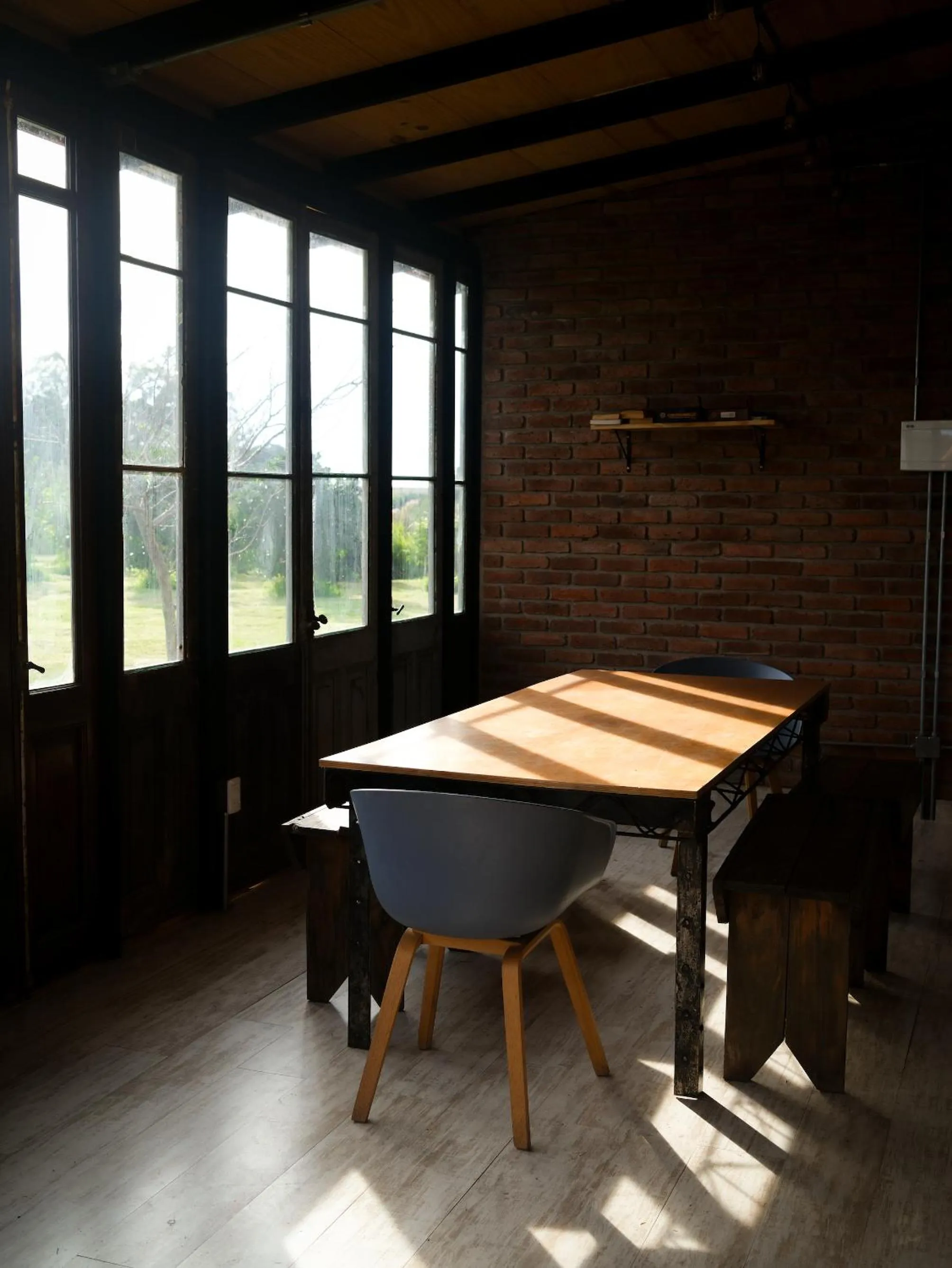 Communal kitchen in Caliu Earthship Ecolodge
