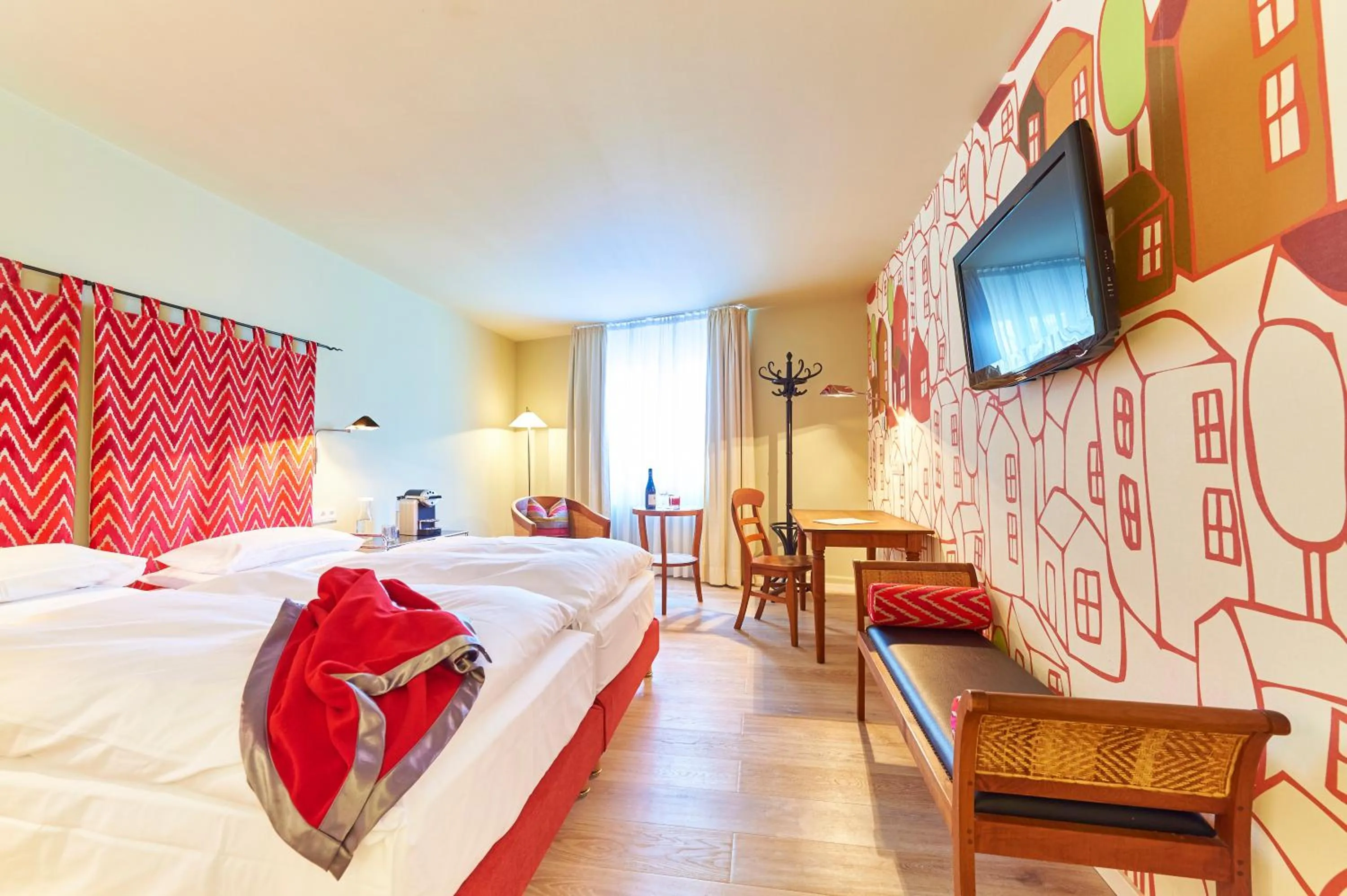 Photo of the whole room, Bed in Hotel-Restaurant Schwanen