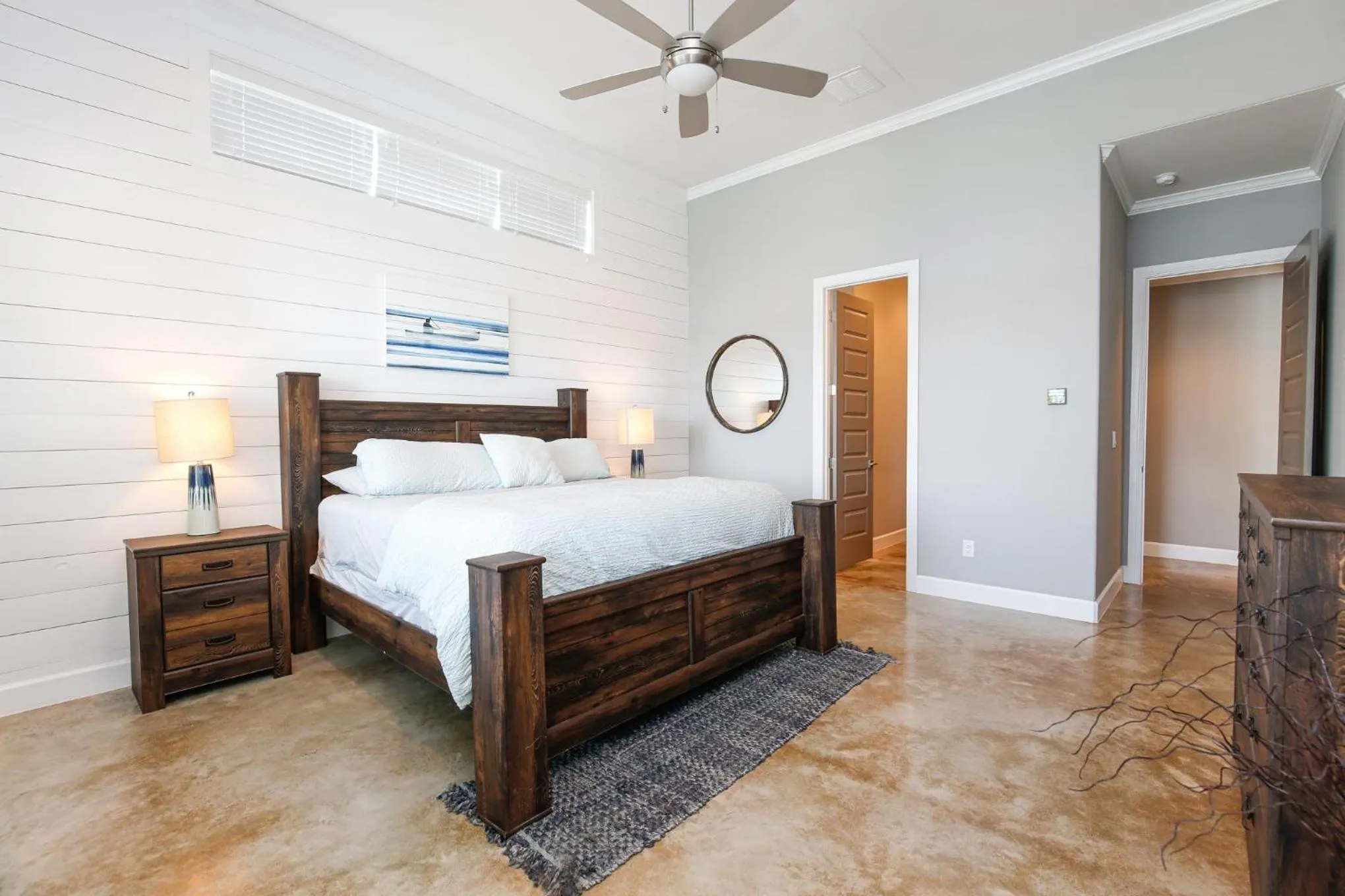 Bed in Luxury Lake LBJ House with Heated Swimming Pool and Spill Over Hot Tub and 2 Boat Slips