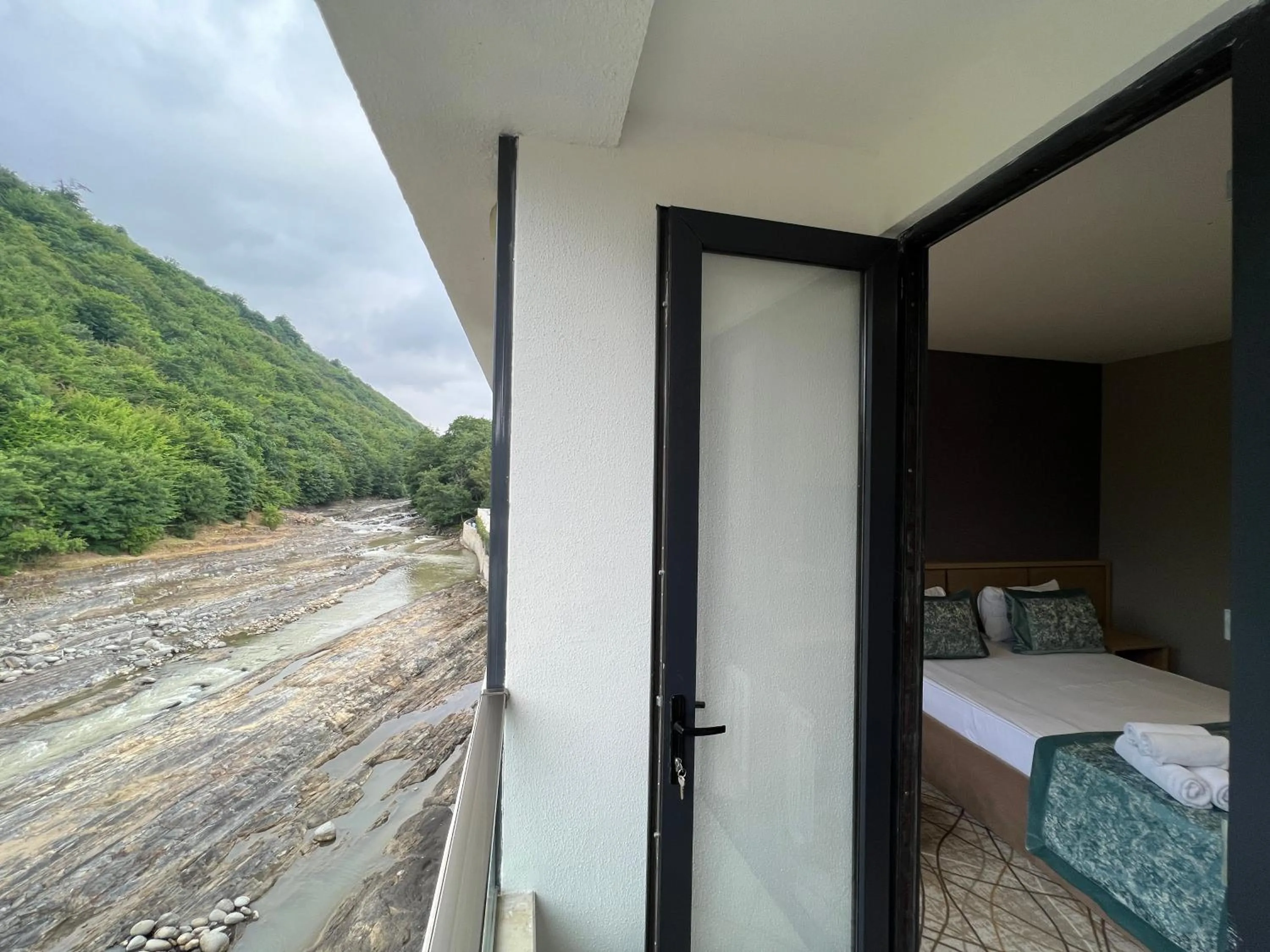 Balcony/Terrace, Bed in Riva Hill Resort Lankaran