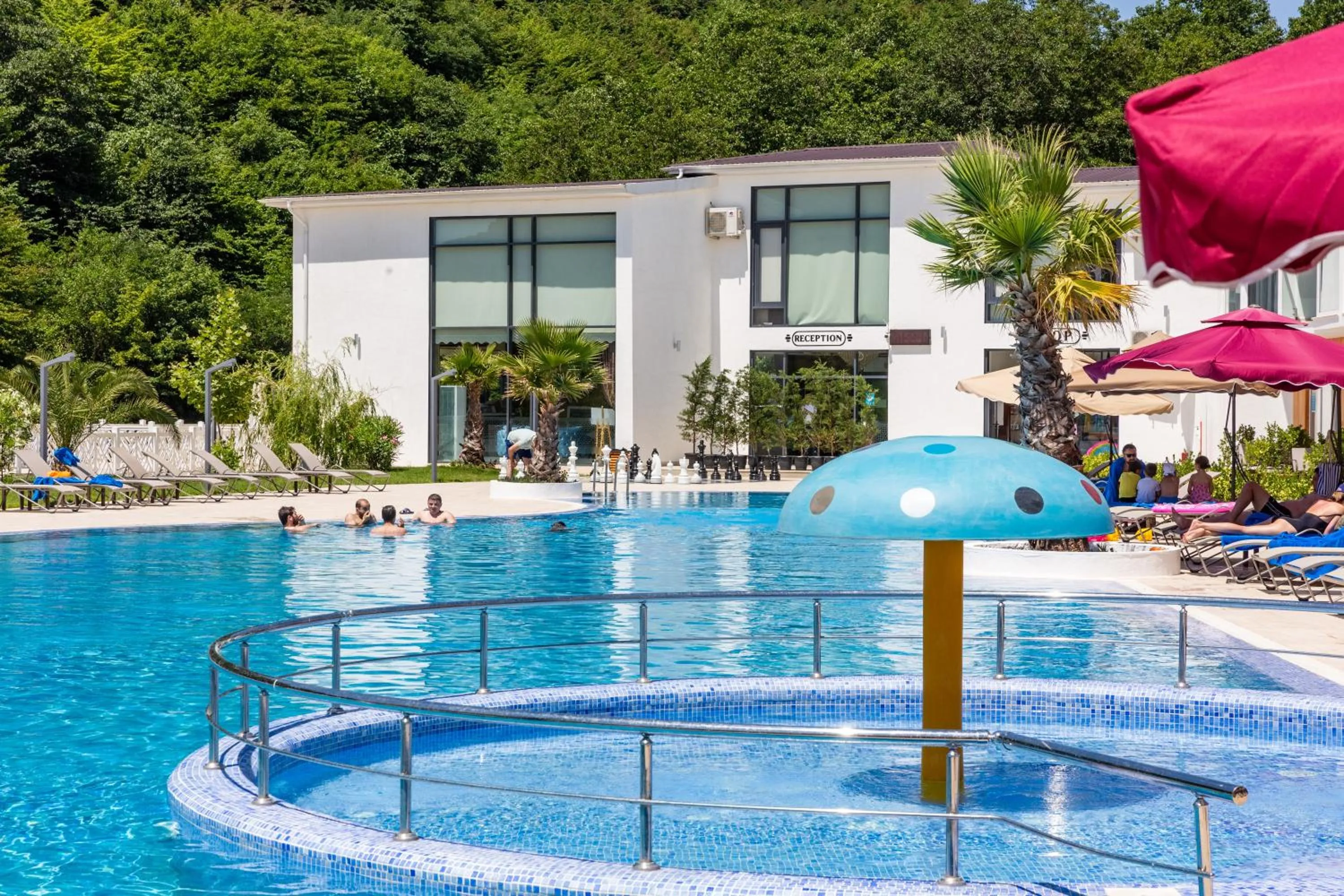 Swimming pool in Riva Hill Resort Lankaran