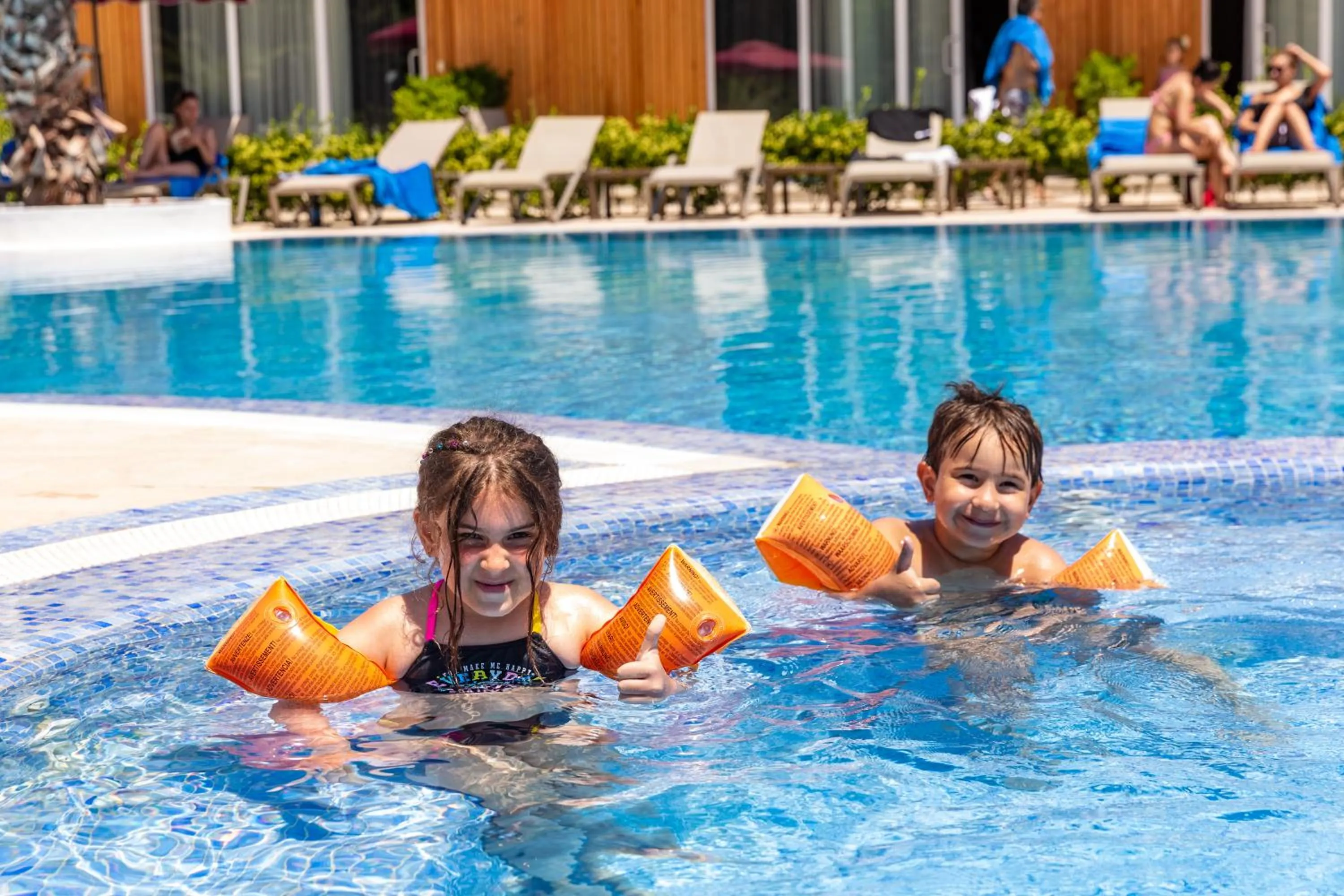 Swimming pool in Riva Hill Resort Lankaran