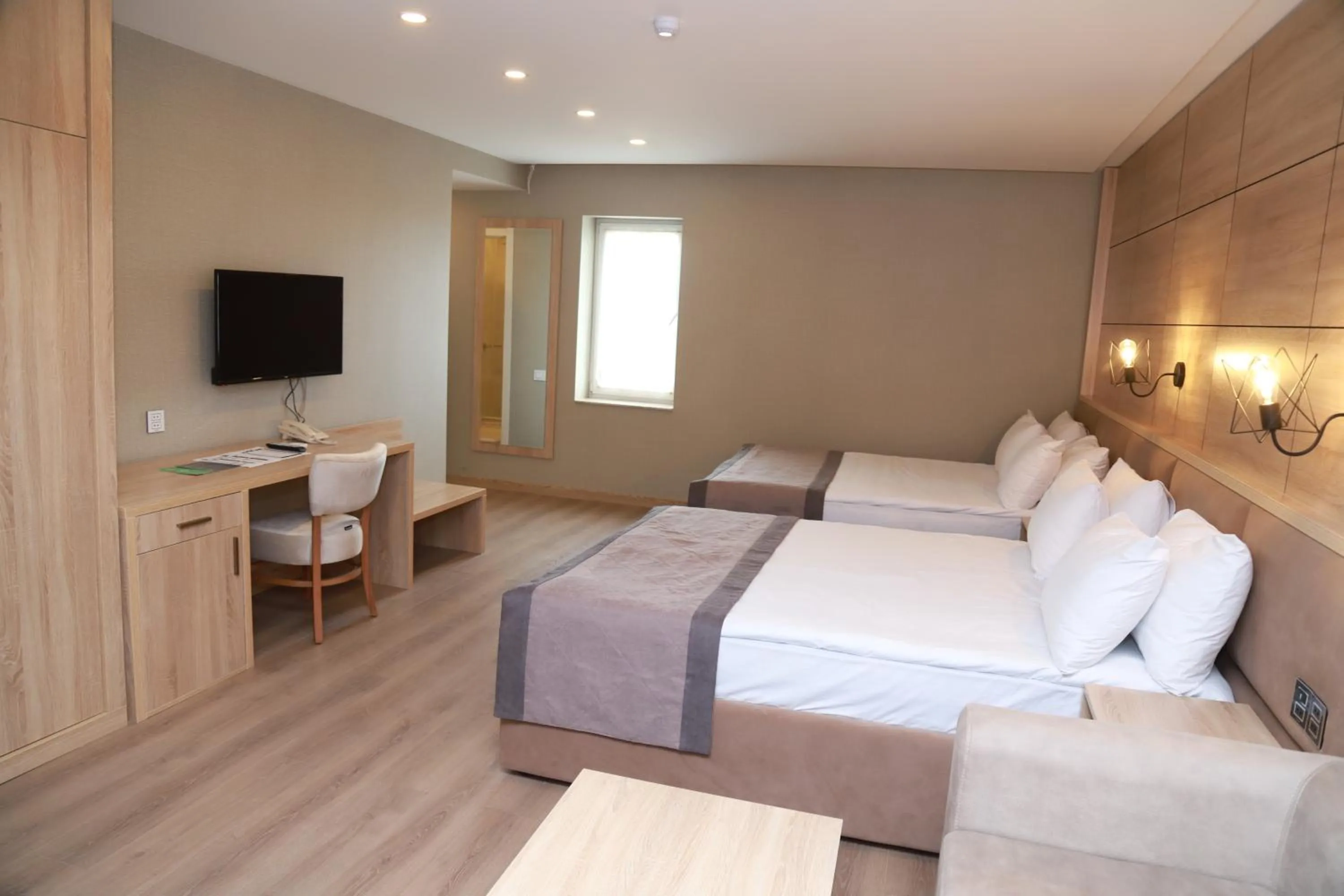 Communal lounge/ TV room, Bed in Riva Hill Resort Lankaran