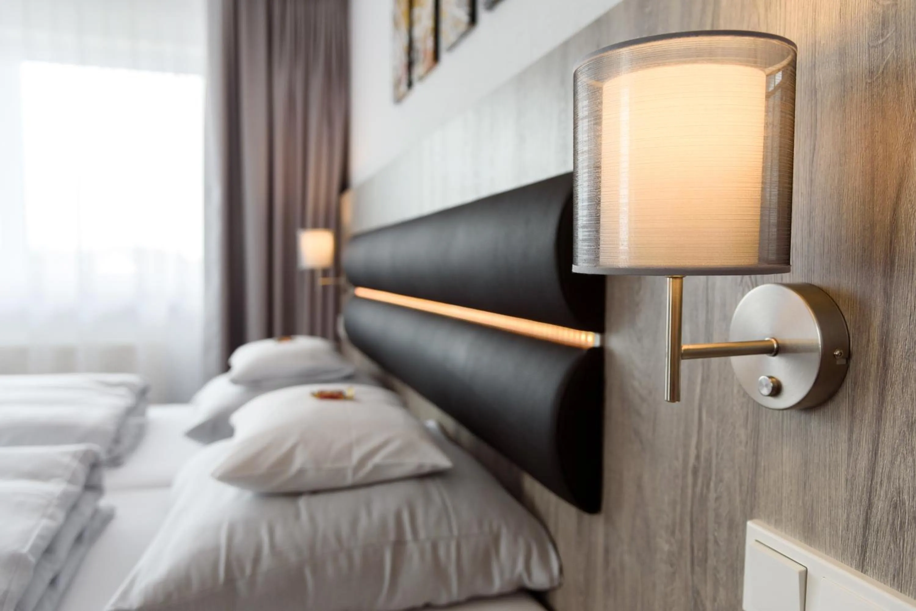 Decorative detail, Bed in Hotel Engelhorn