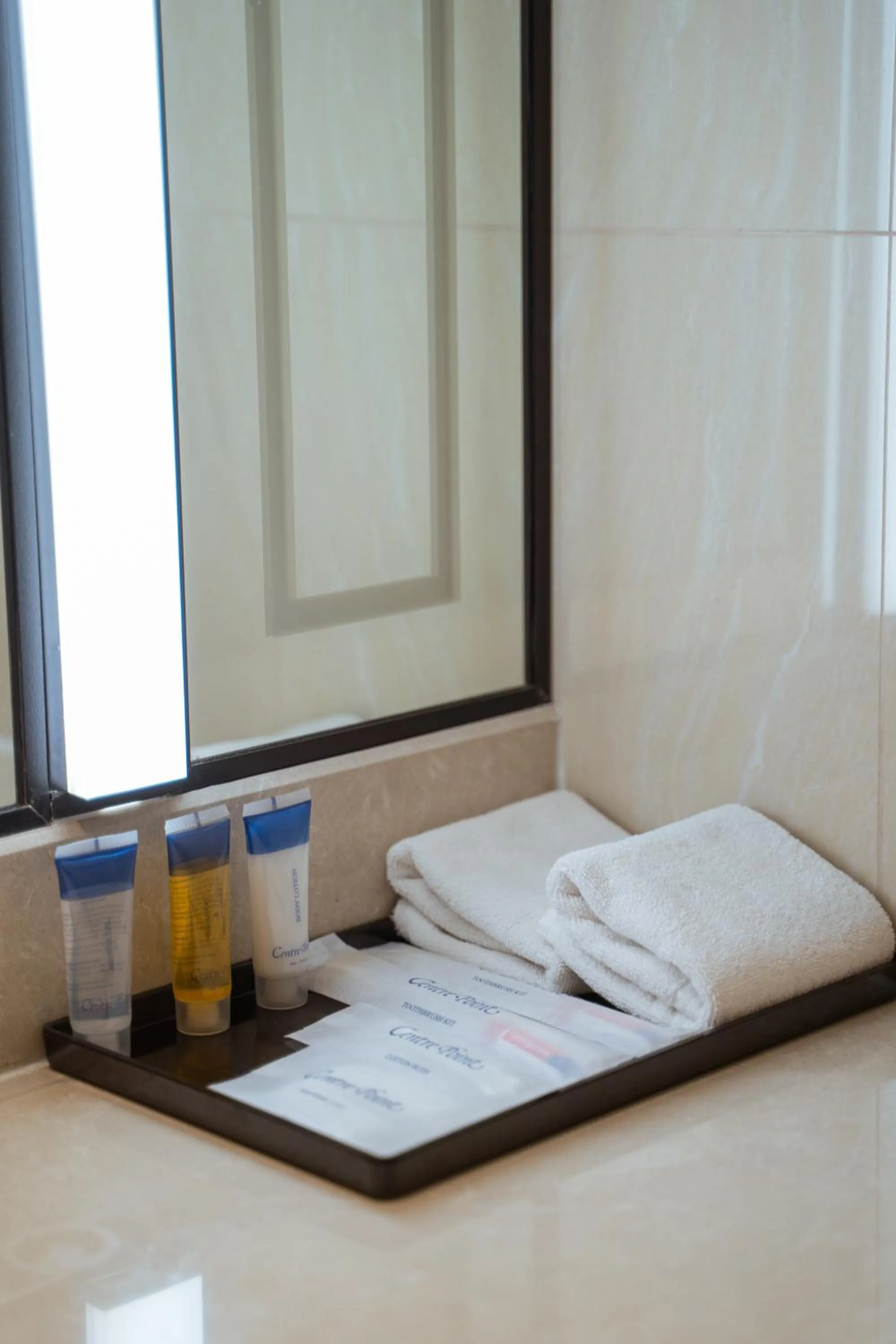 Bathroom, Bed in Centre Point Hotel Terminal21 Korat