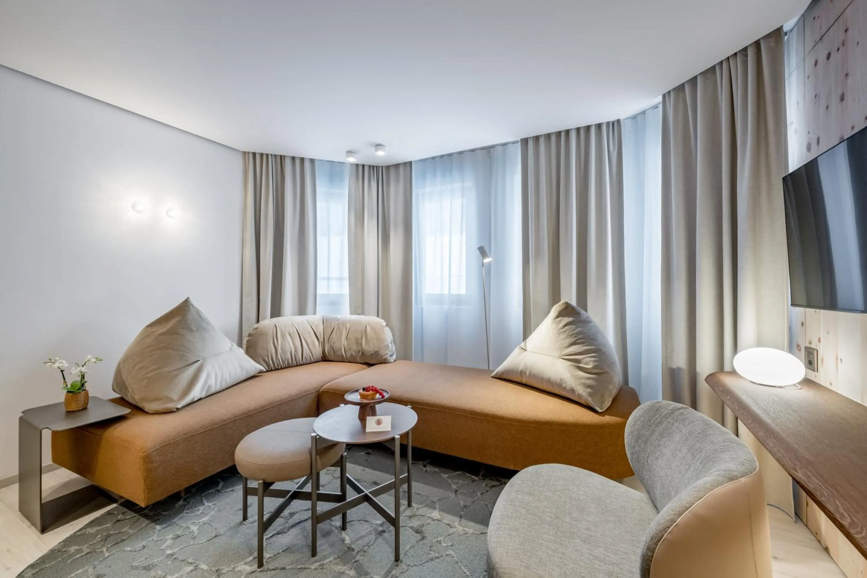 Living room in Relais & Châteaux Chasa Montana