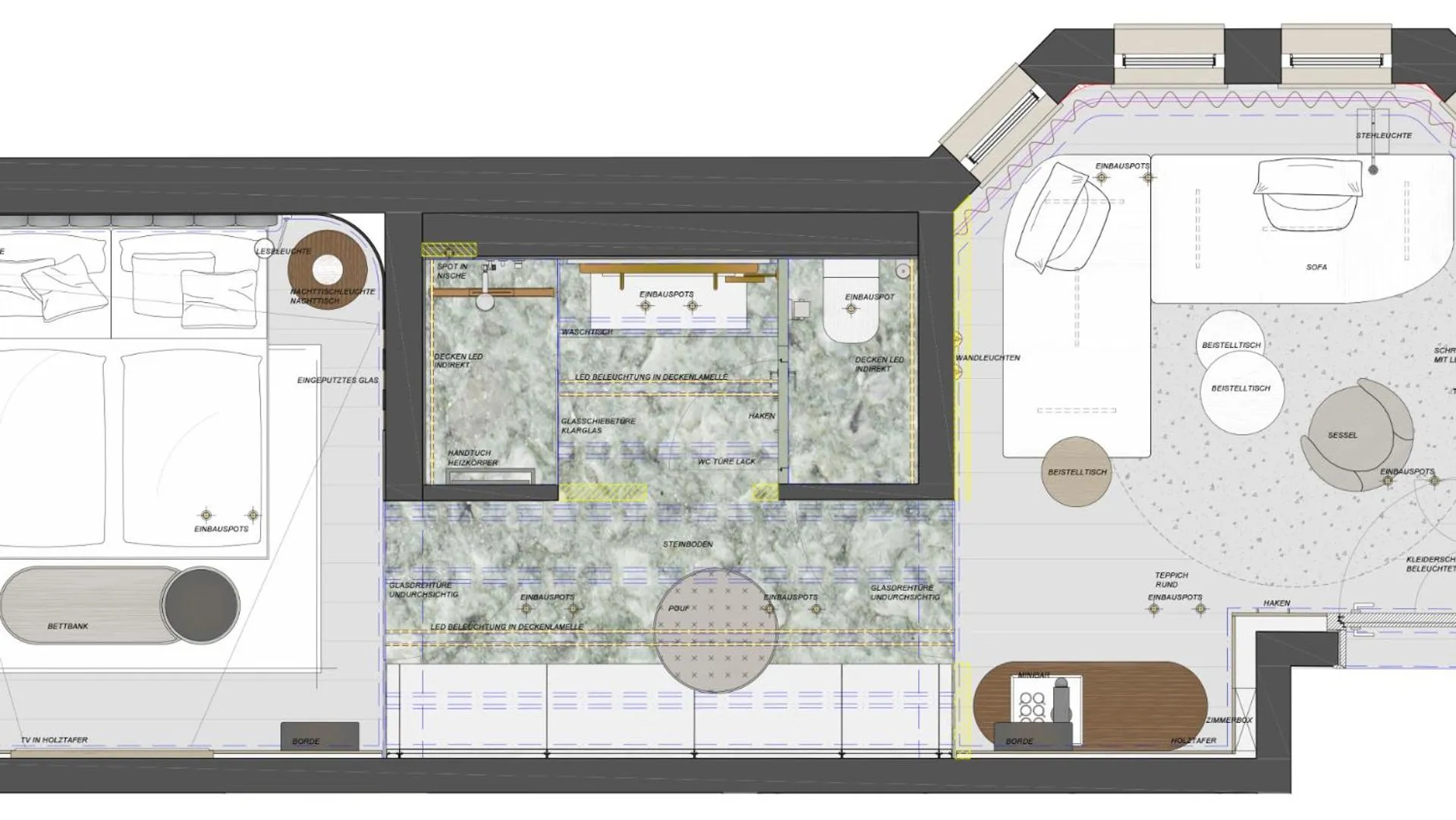 Floor plan in Relais & Châteaux Chasa Montana