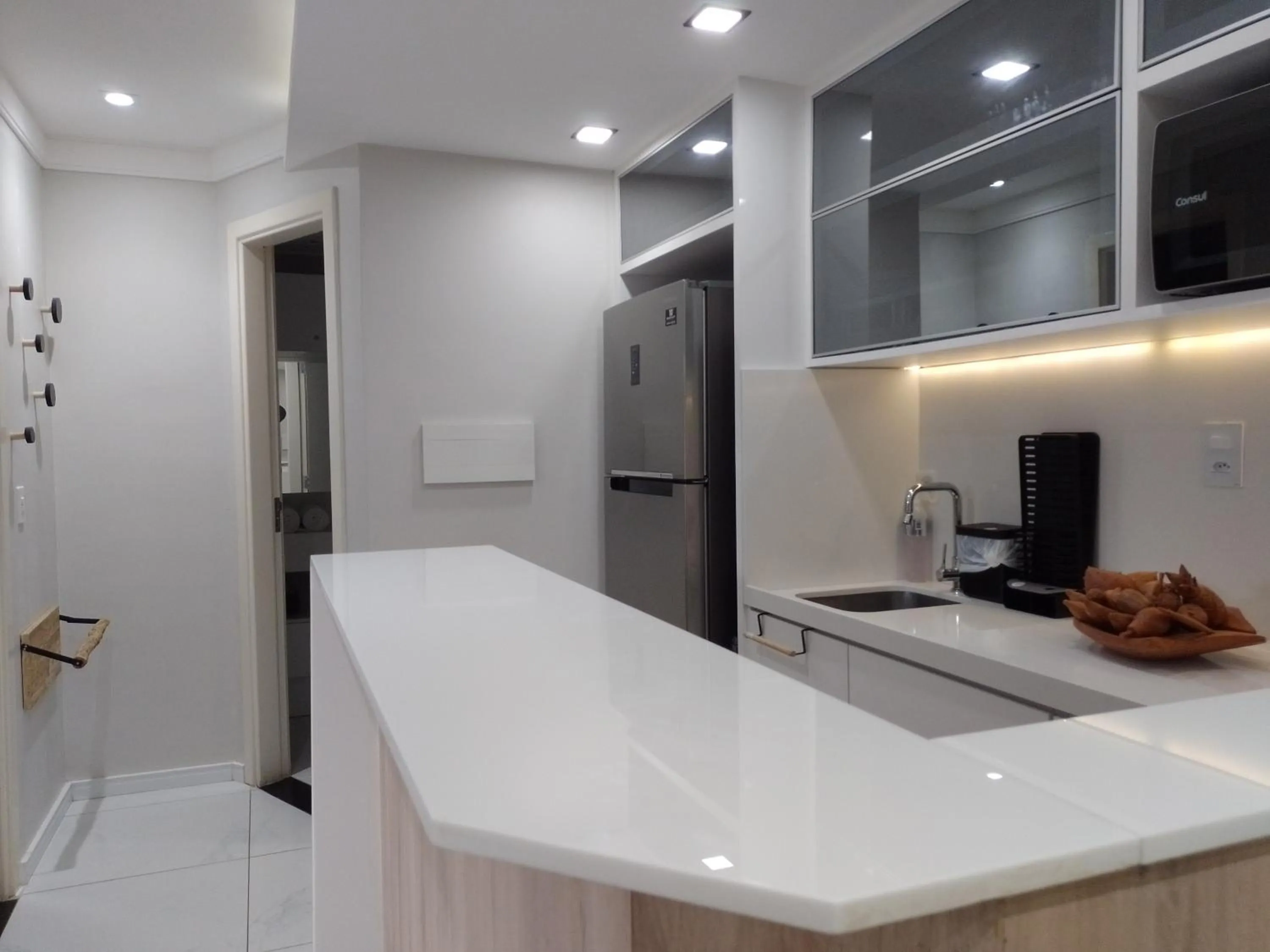 Kitchen or kitchenette in Ponta Negra Beach Flat Prime