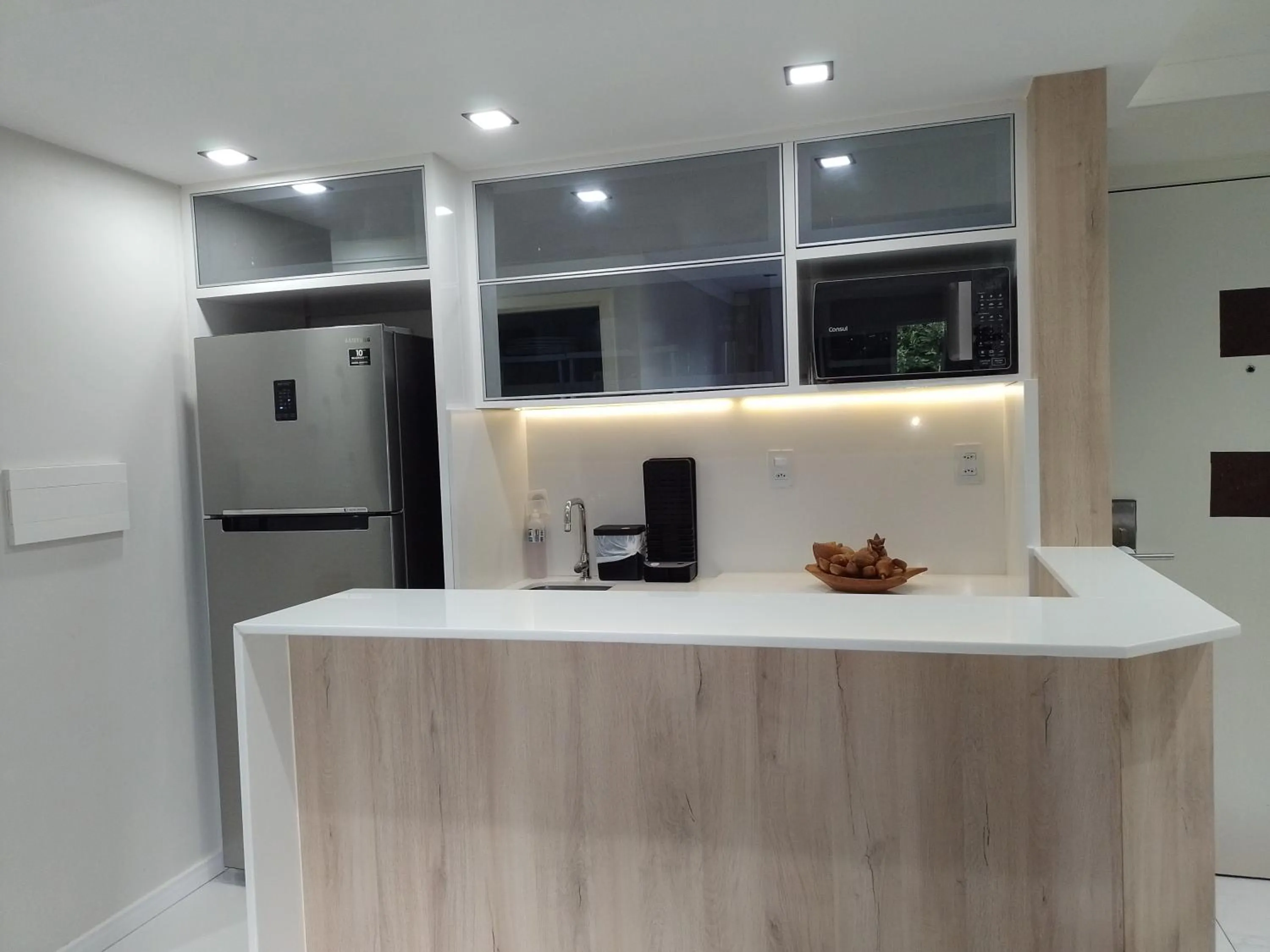 Kitchen or kitchenette in Ponta Negra Beach Flat Prime