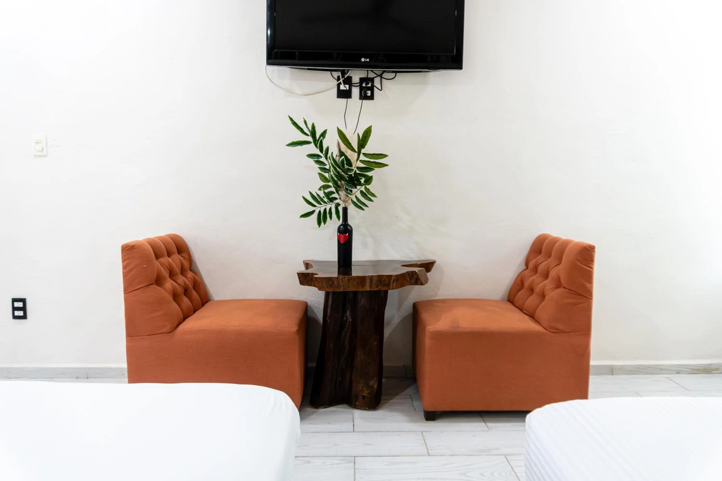 Living room in Hotel Brisas Bacalar