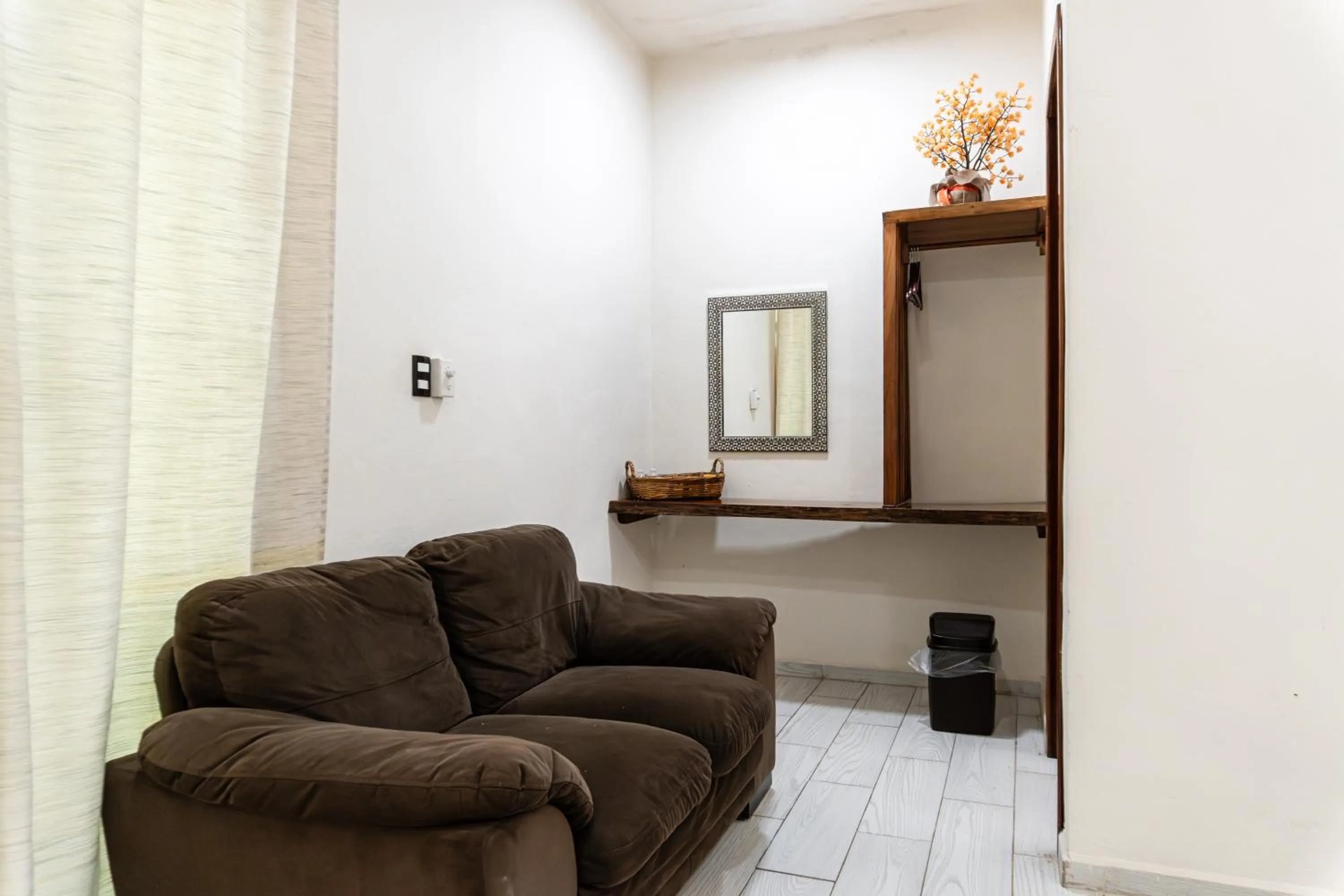 Seating area in Hotel Brisas Bacalar