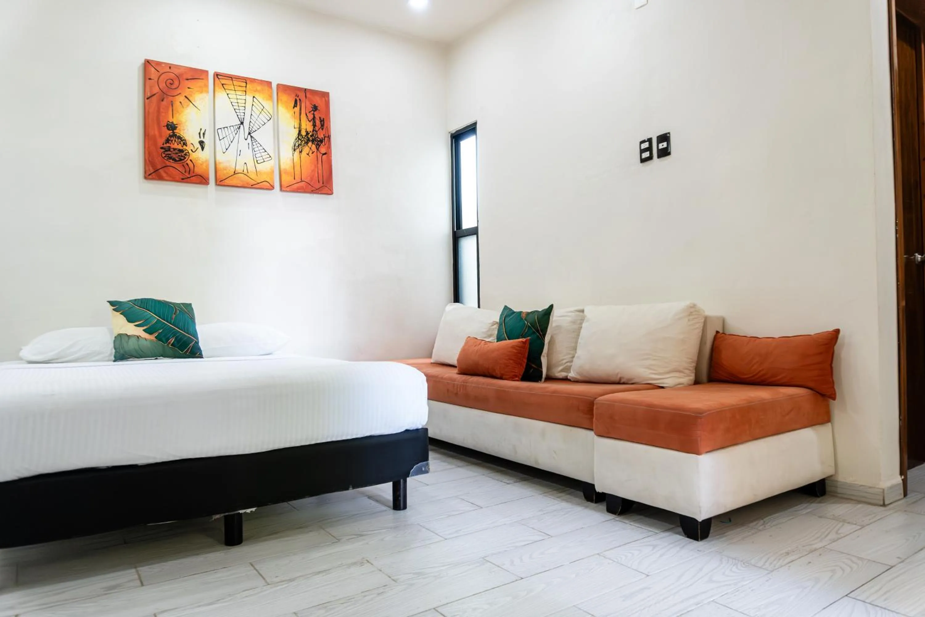 Living room in Hotel Brisas Bacalar