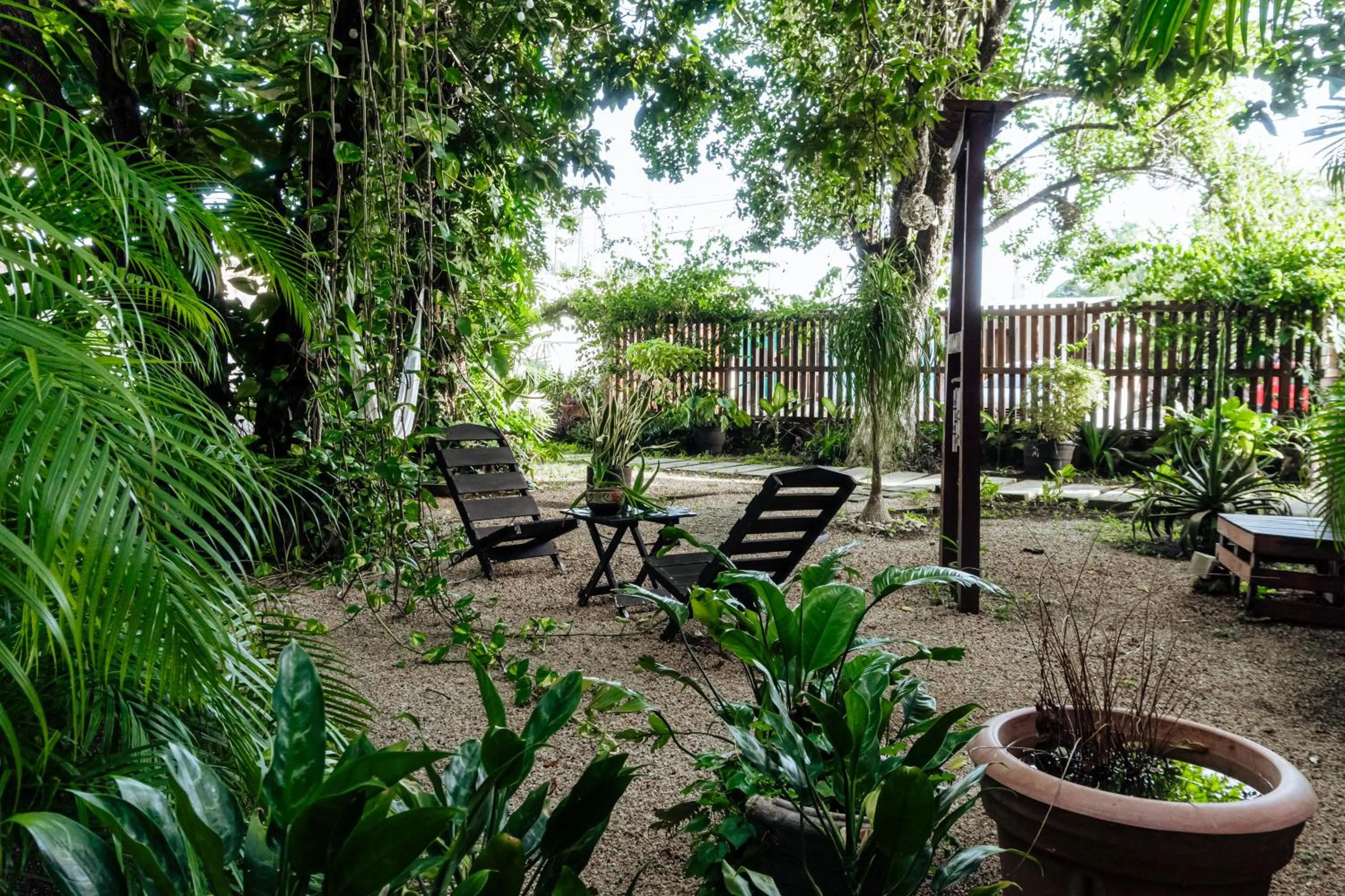 Patio in Hotel Brisas Bacalar
