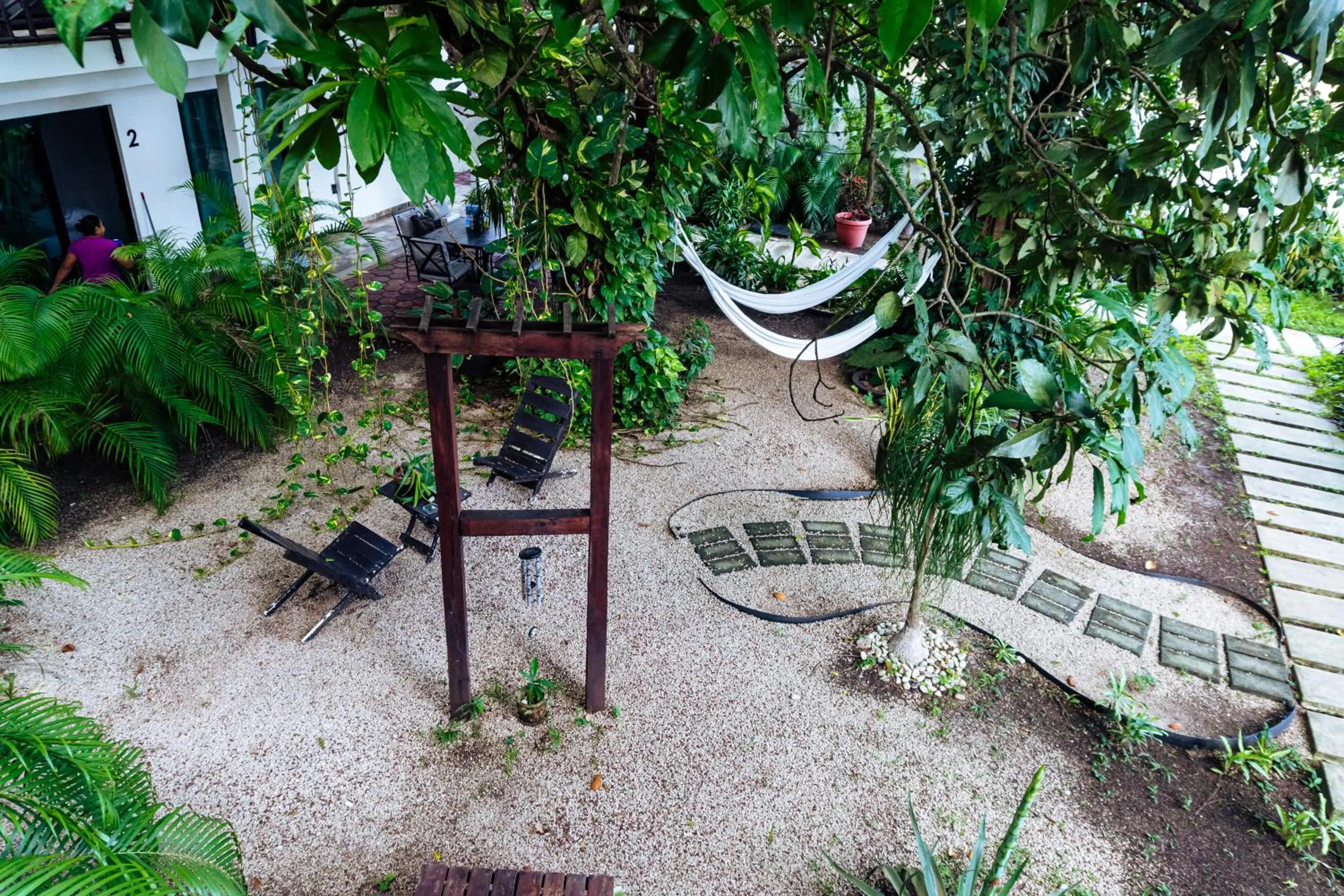 Garden in Hotel Brisas Bacalar