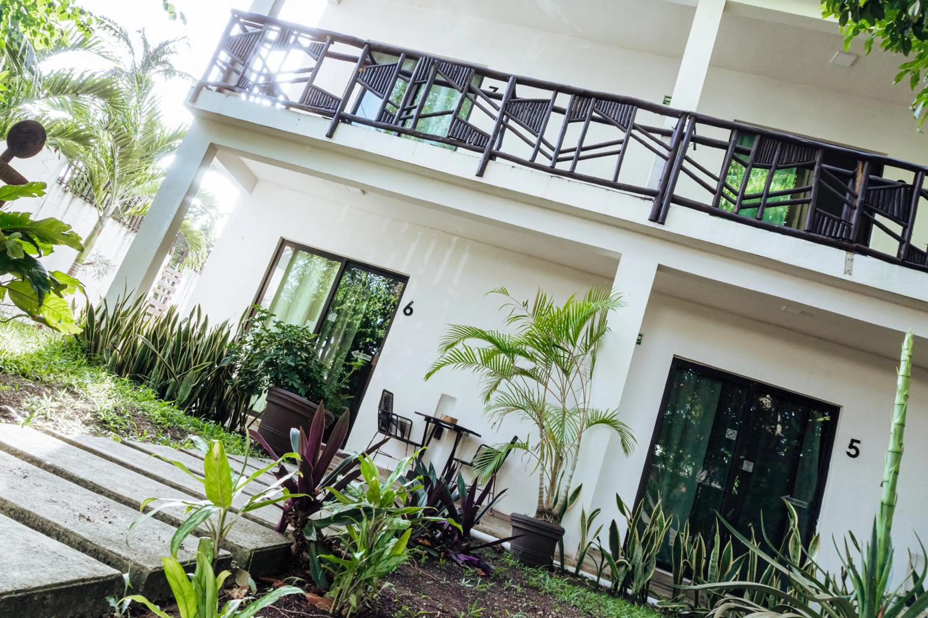 Patio in Hotel Brisas Bacalar