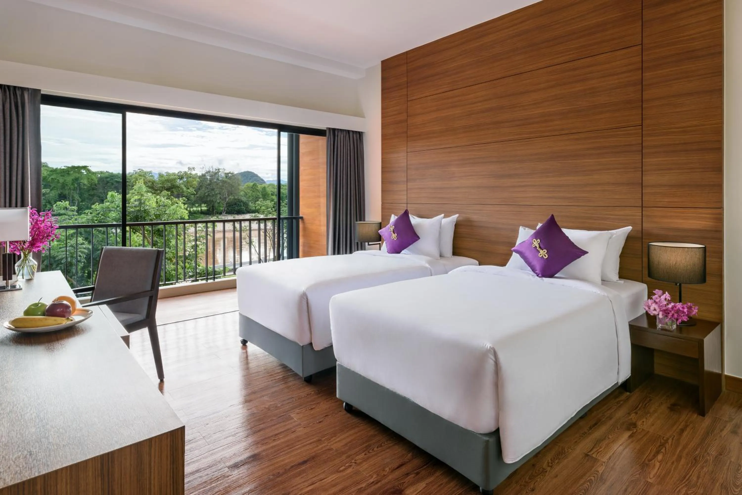 View (from property/room), Bed in Chainarai Riverside - SHA Plus Certified