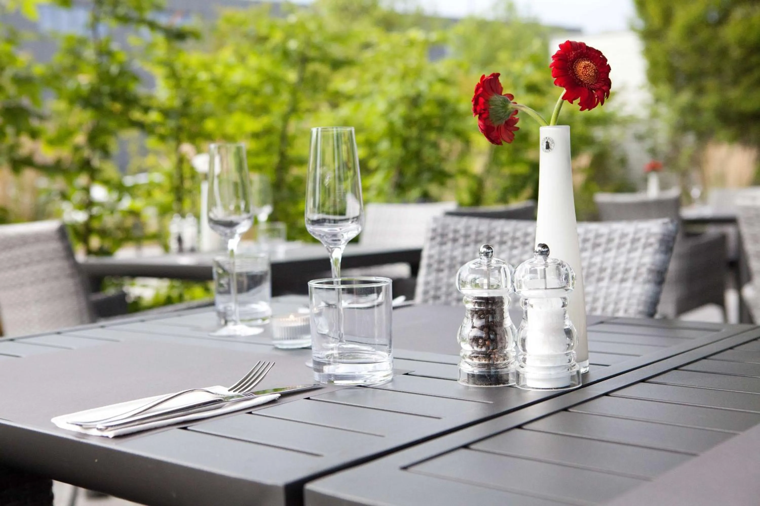 Patio in Hilton Garden Inn Munich Messe