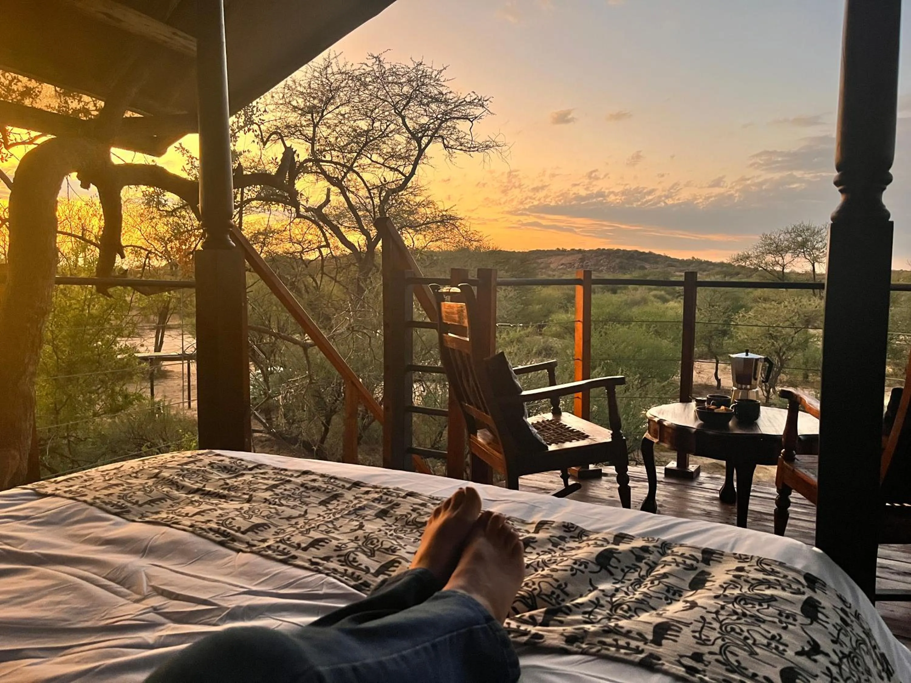 Bed in Ondudu Safari Lodge