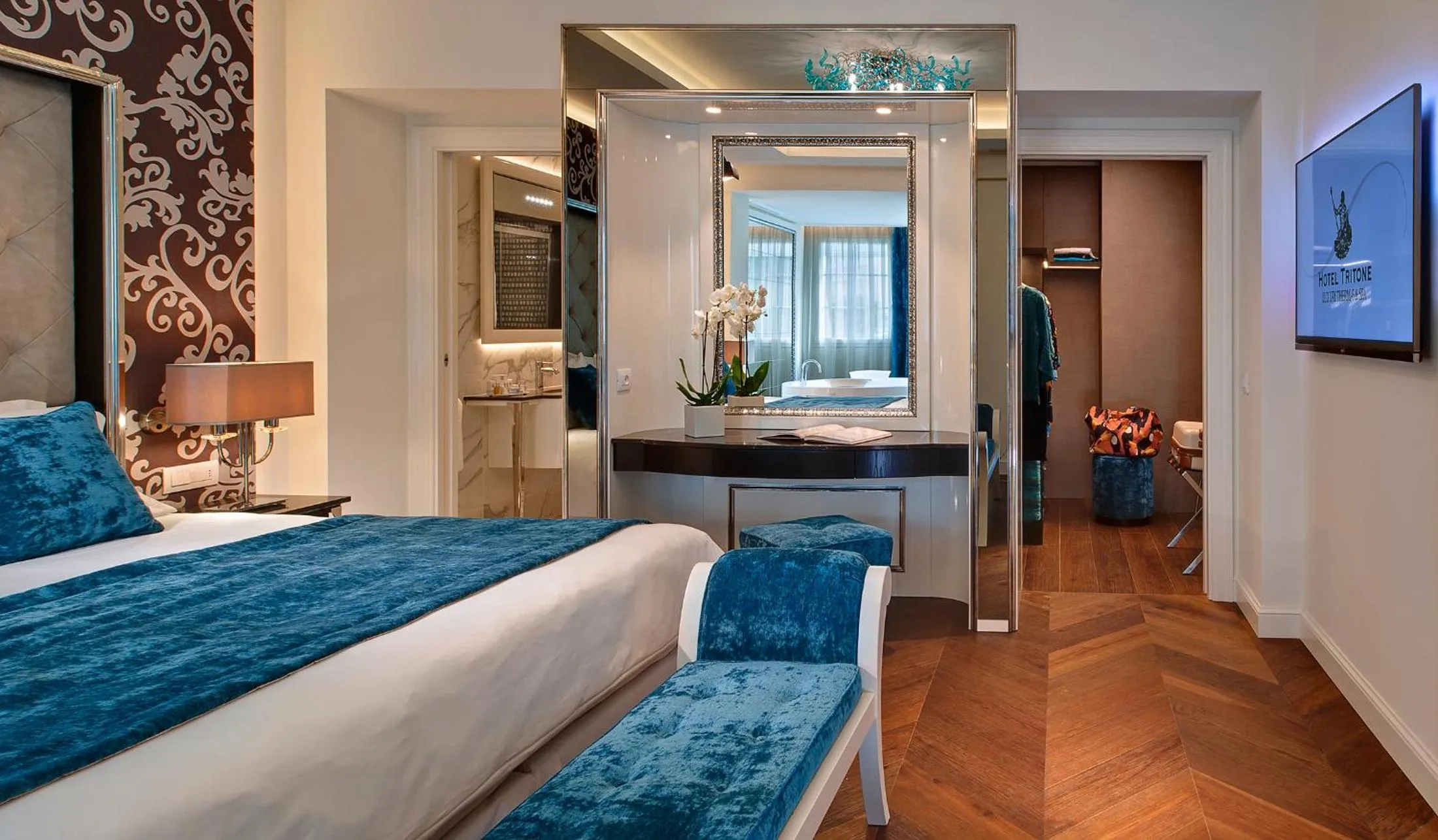 Bedroom, Bed in Tritone LUXURY HOTEL THERMAE & SPA