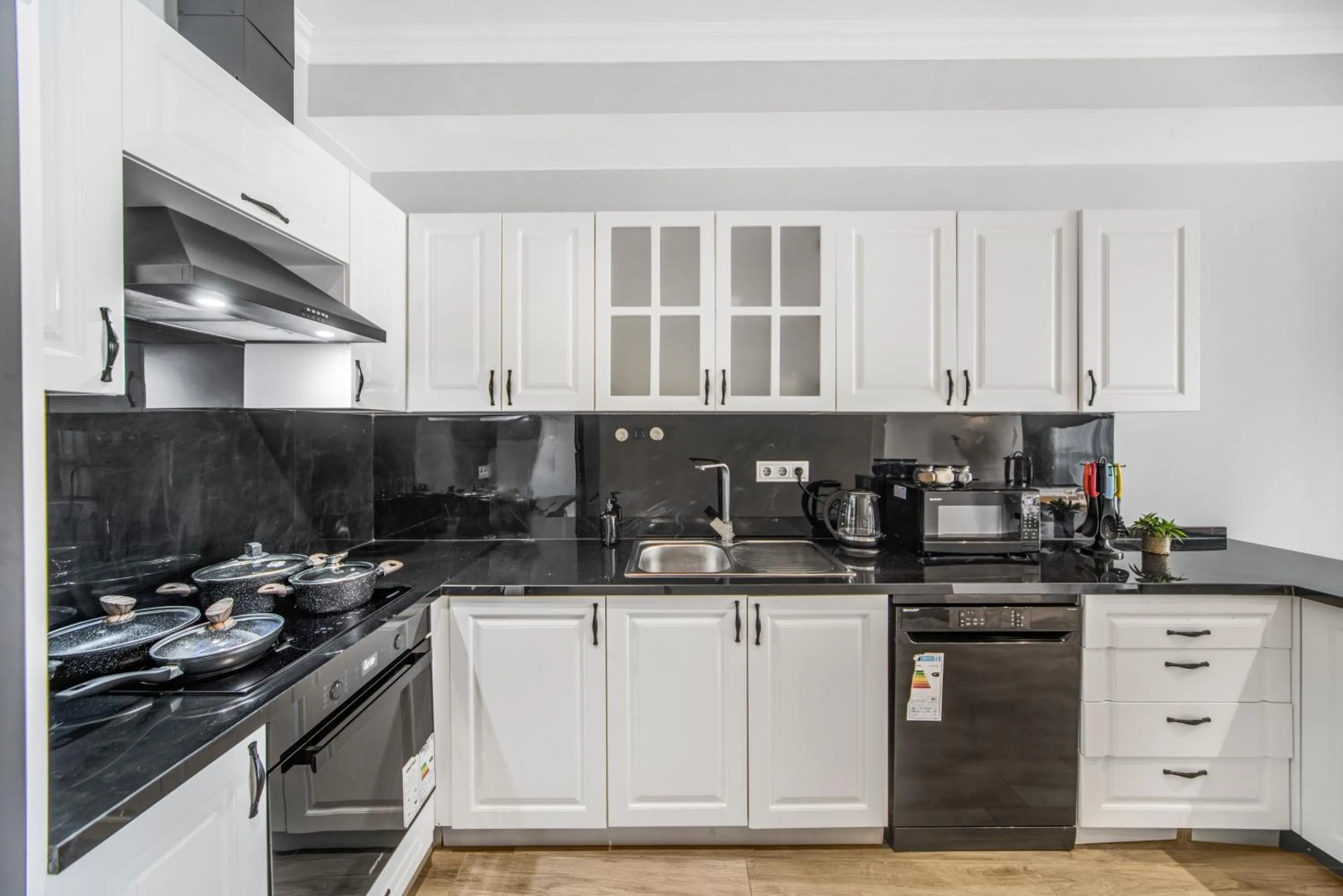 Kitchen or kitchenette in Apart-hotel on Koghbatsi 16