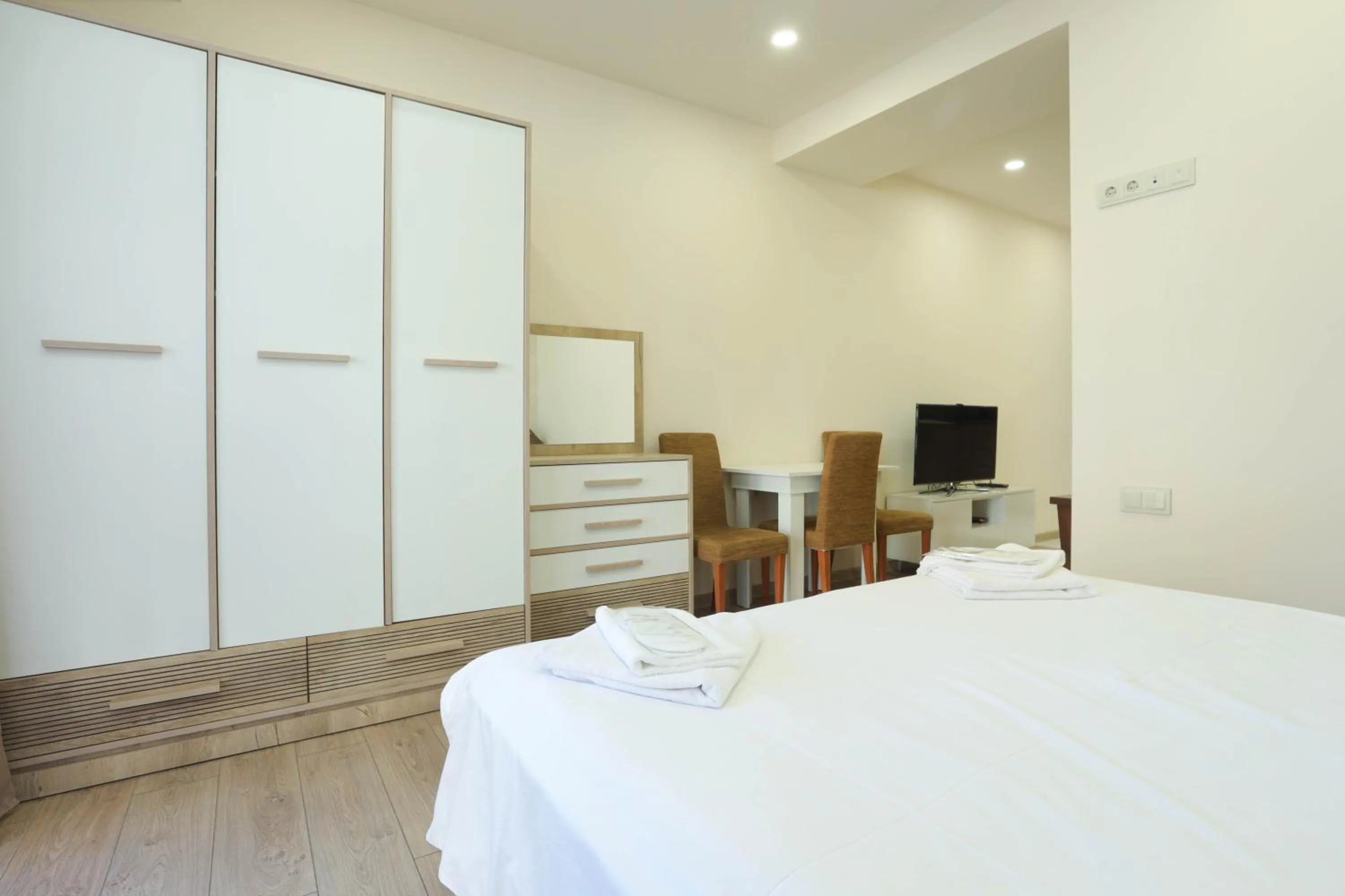 Bedroom, Bed in Apart-hotel on Koghbatsi 16