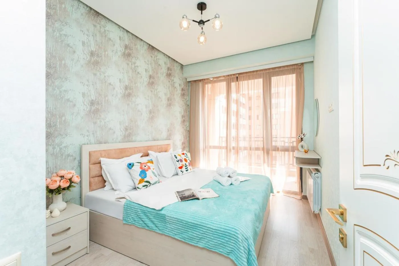 Bedroom, Bed in Apart-hotel on Koghbatsi 16