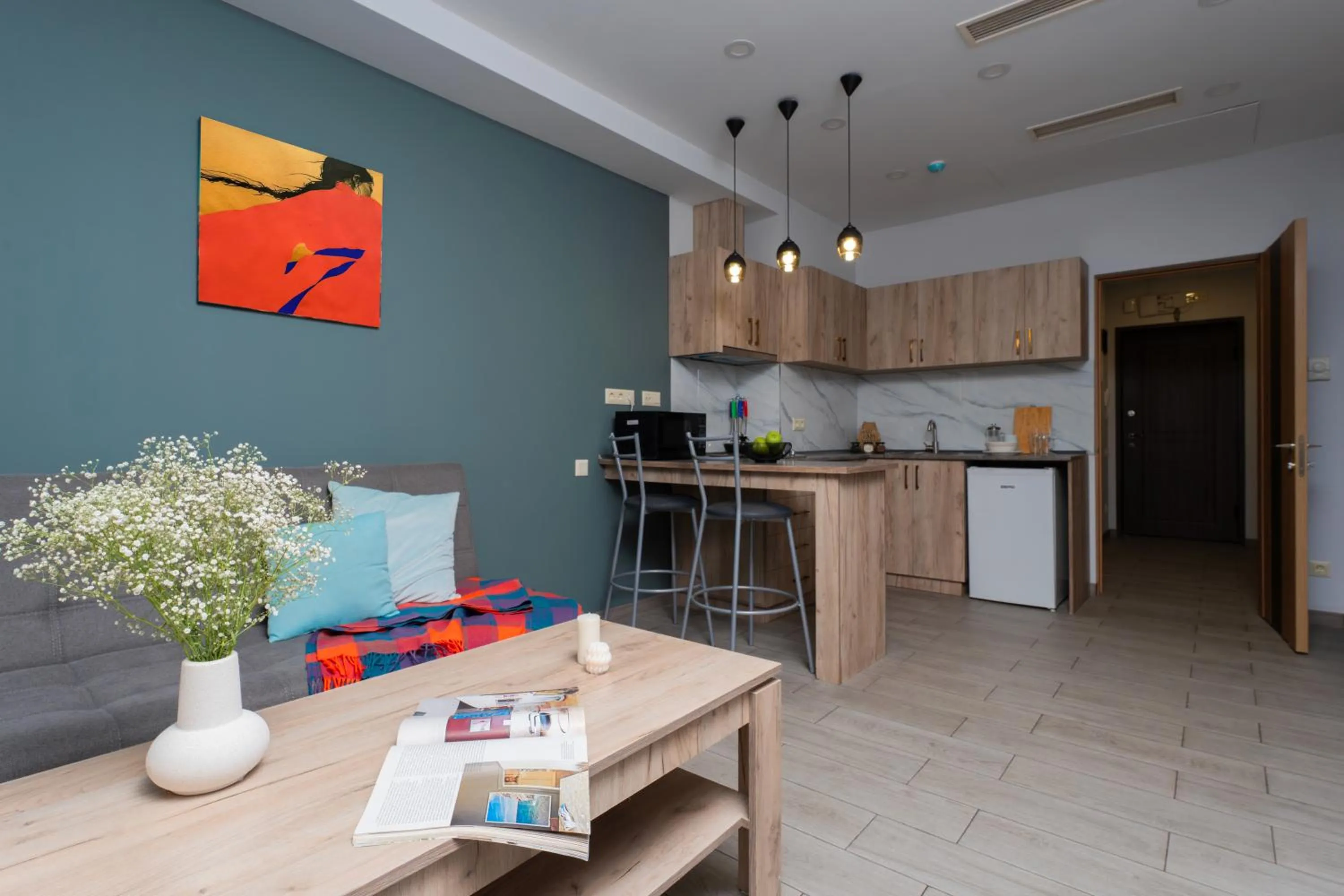 Kitchen or kitchenette in Apart-hotel on Koghbatsi 16