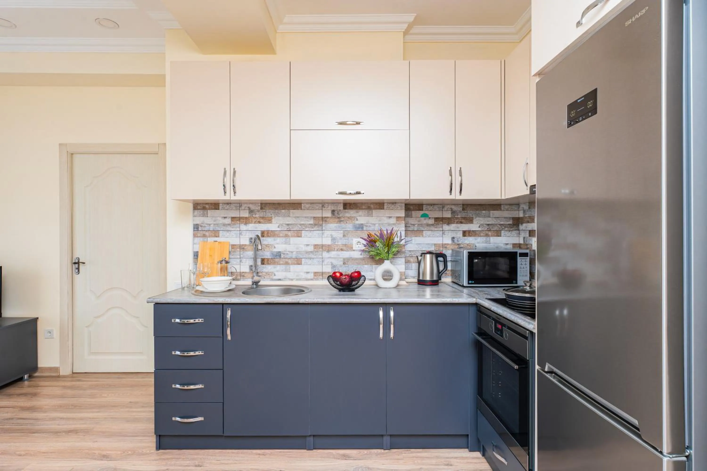 Kitchen or kitchenette in Apart-hotel on Koghbatsi 16