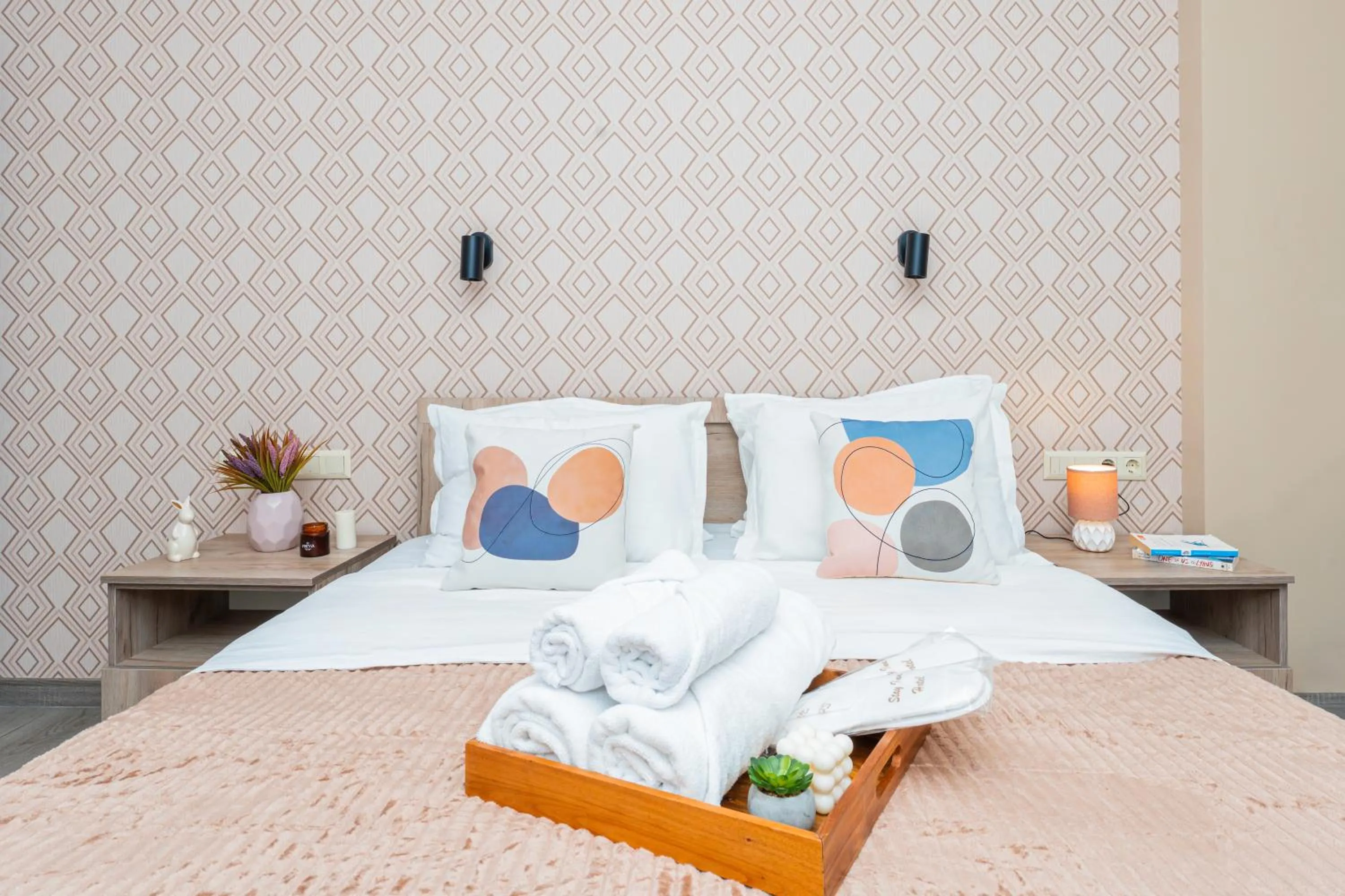 Bedroom, Bed in Apart-hotel on Koghbatsi 16