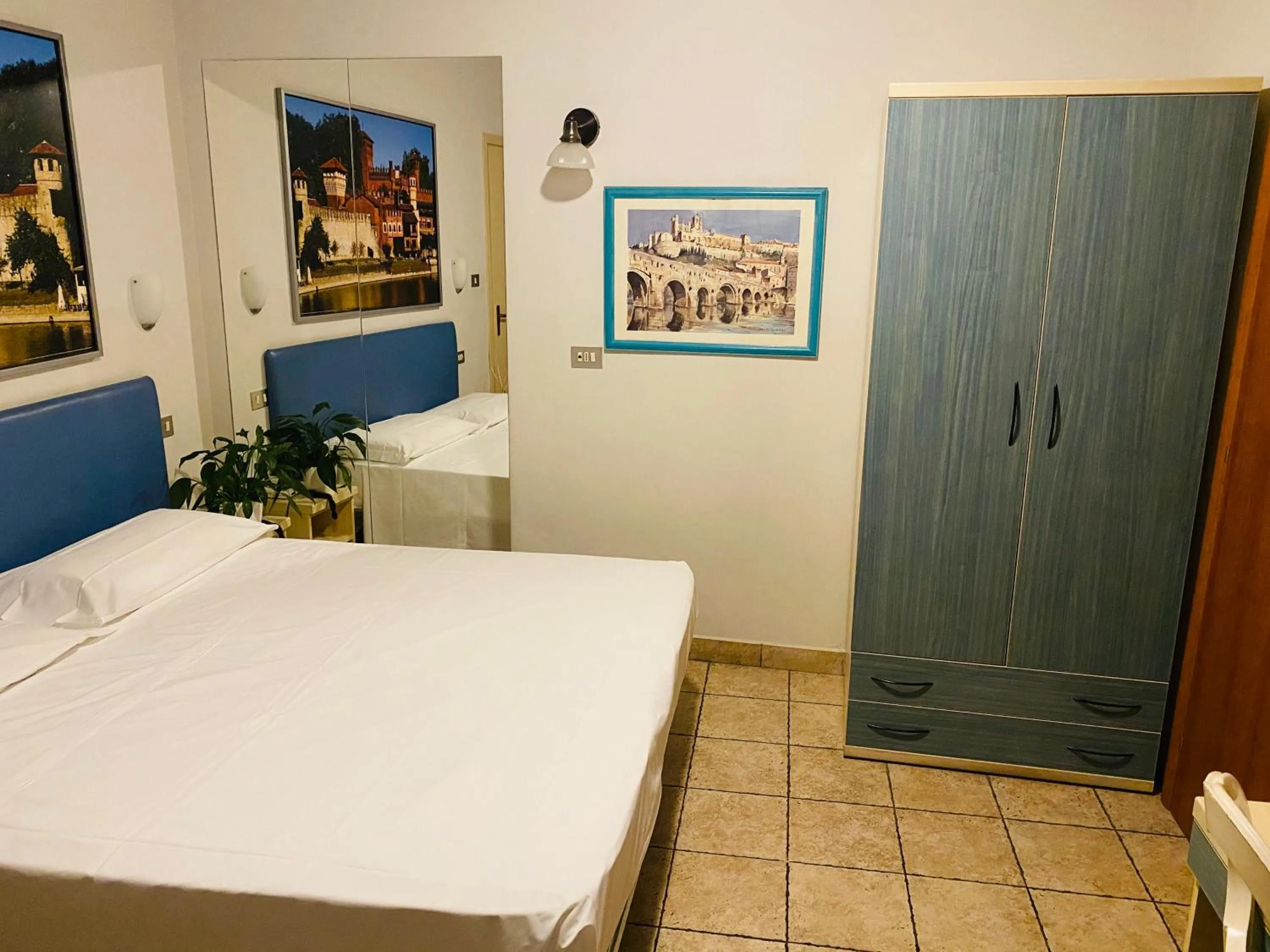 Bed in Hotel Ferrucci