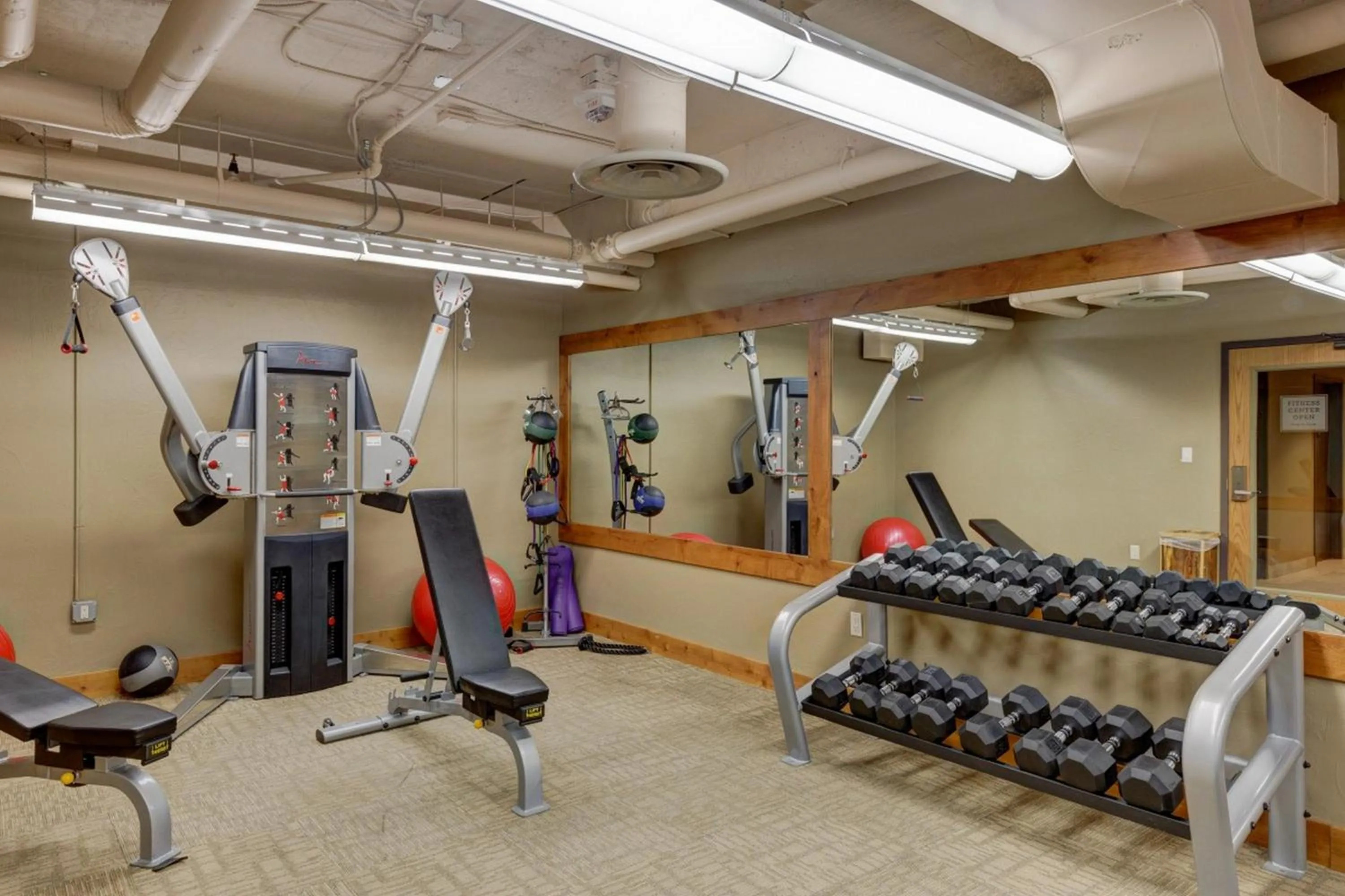 Fitness centre/facilities in Jackpine Lodge by Summit County Mountain Retreats