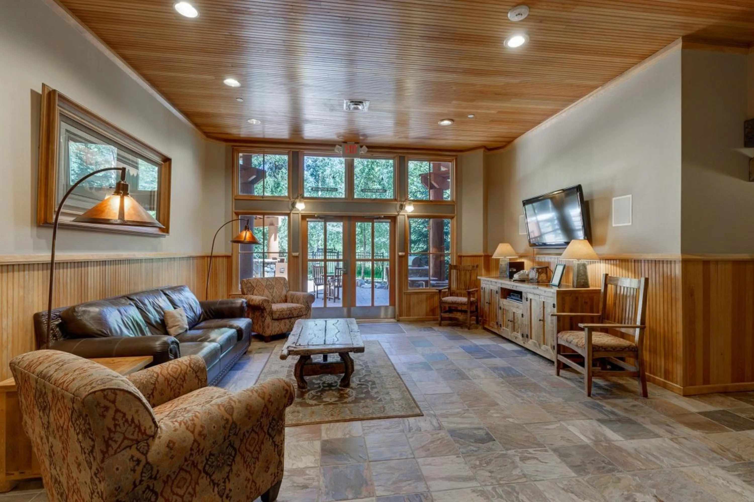 Lobby or reception in Jackpine Lodge by Summit County Mountain Retreats