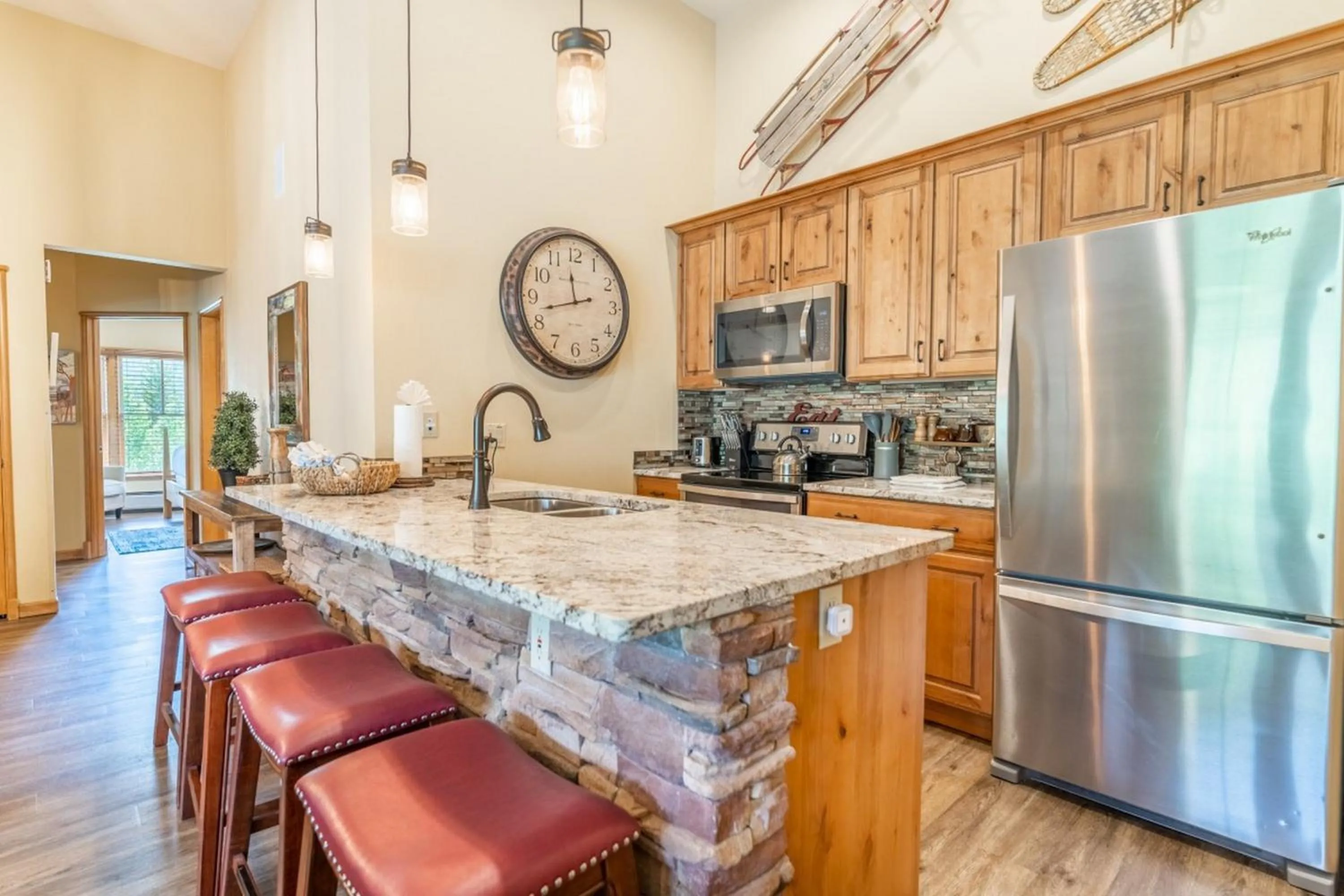 Kitchen or kitchenette in Jackpine Lodge by Summit County Mountain Retreats