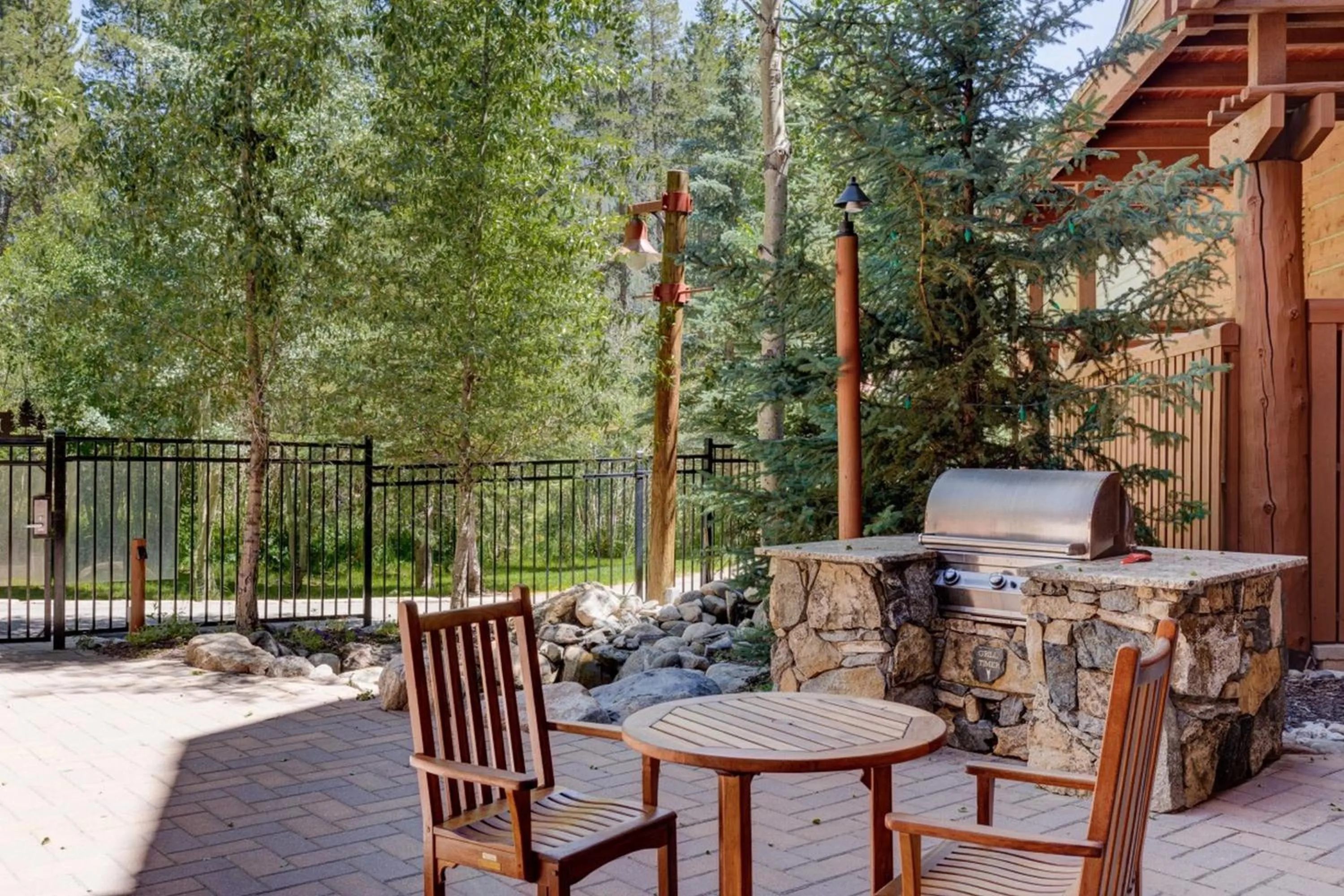 Patio in Jackpine Lodge by Summit County Mountain Retreats